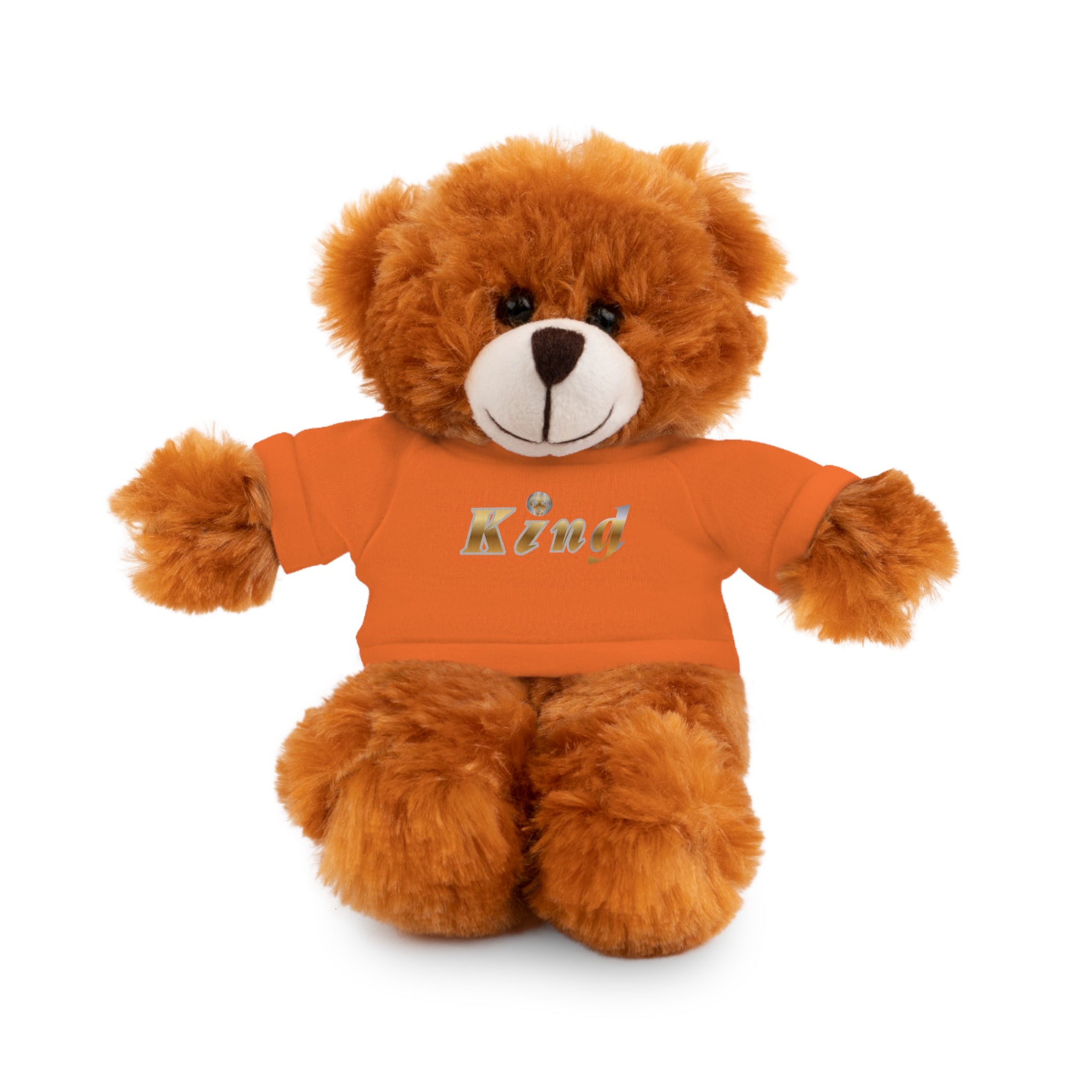 KindKing Teddy Bear with 'KindKing' Tee – Plush Stuffed Animal Gift