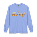 KindKing Metallic Script Long Sleeve Tee — Gold Lettering "KindKing" Chest with KindKing Back Logo