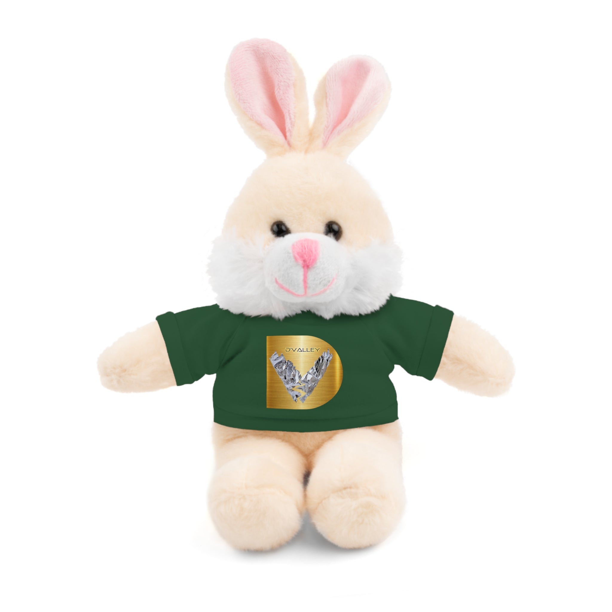 Teddy Bear with 'D'Valley' Gold Heart Tee — Cute Plush Gift for Kids & Loved Ones