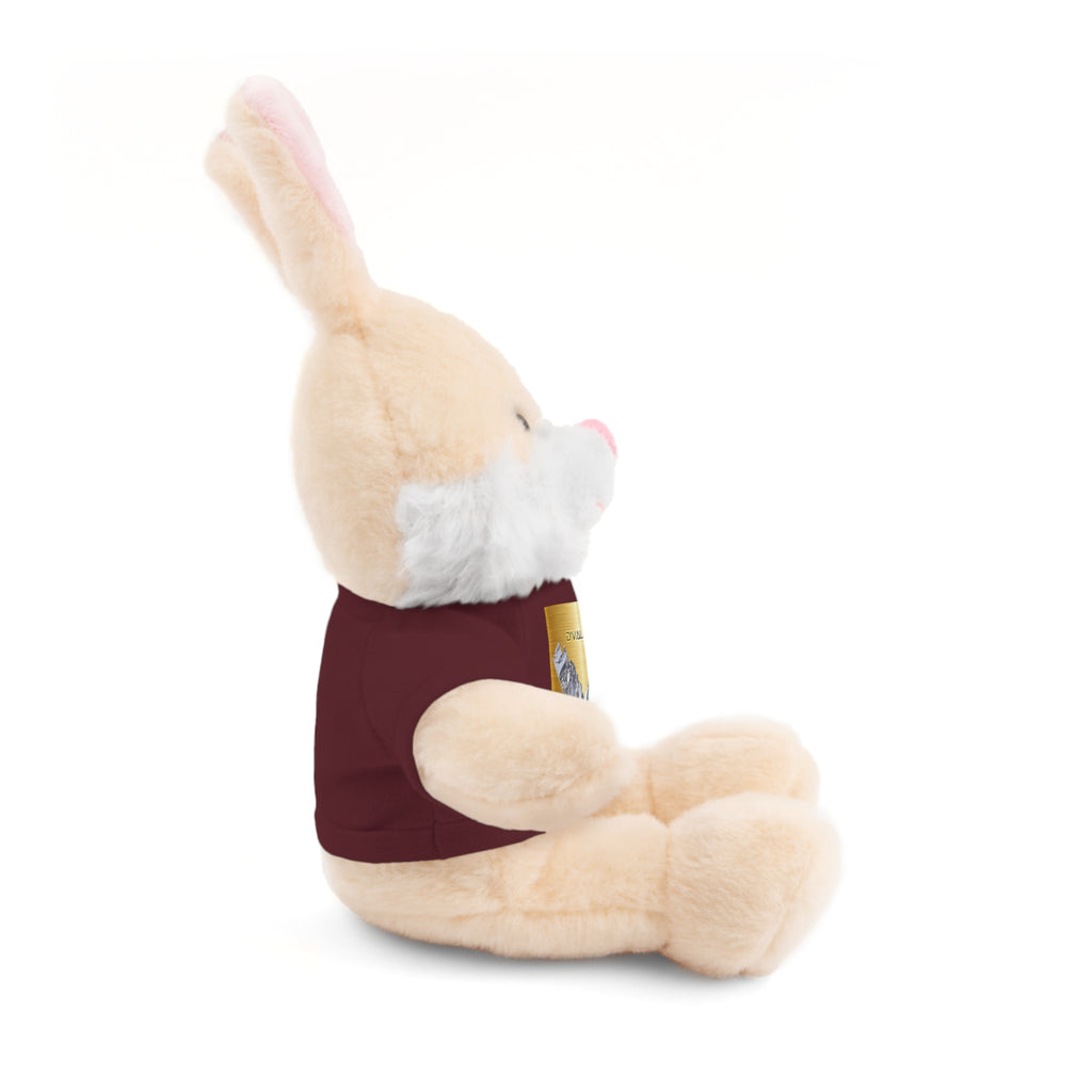 Teddy Bear with 'D'Valley' Gold Heart Tee — Cute Plush Gift for Kids & Loved Ones