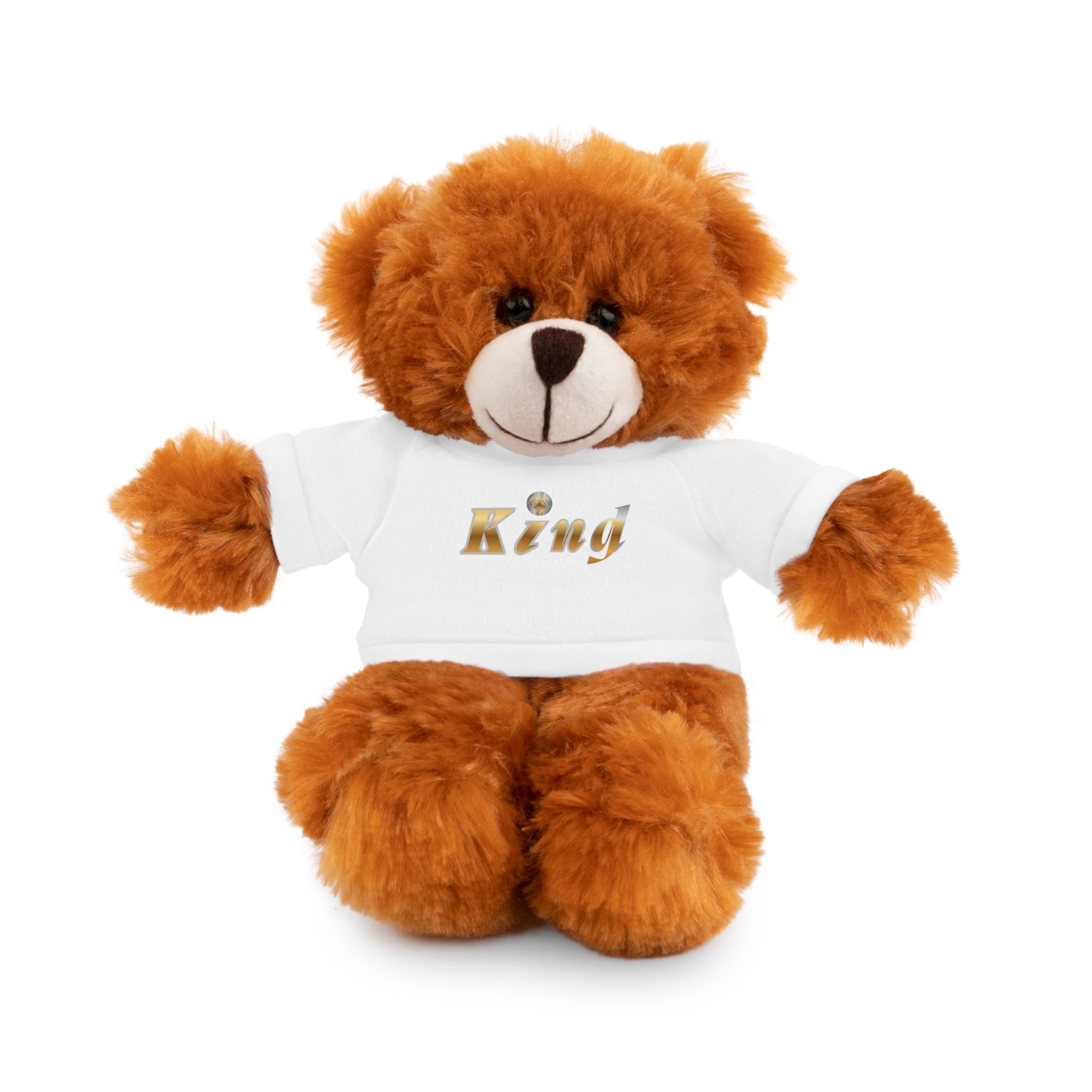 KindKing Teddy Bear with 'KindKing' Tee – Plush Stuffed Animal Gift