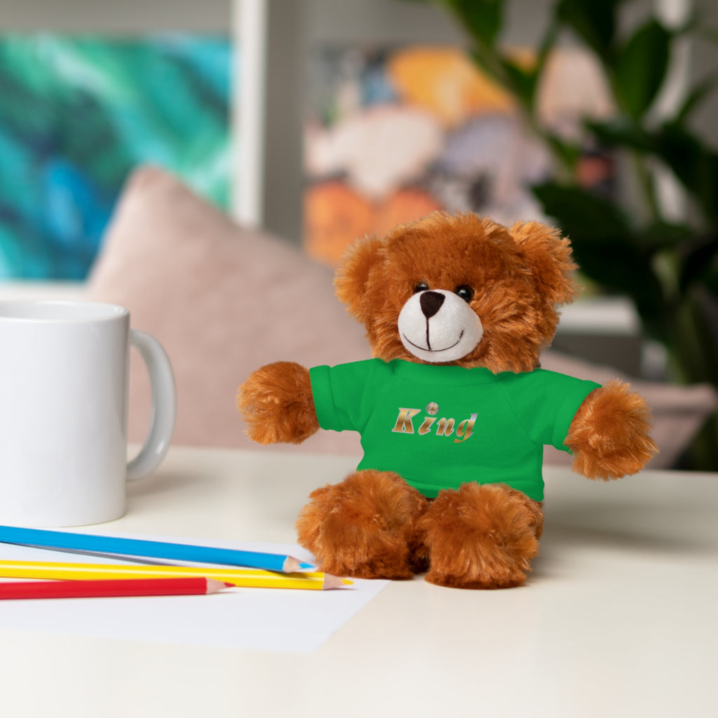 KindKing Teddy Bear with 'KindKing' Tee – Plush Stuffed Animal Gift