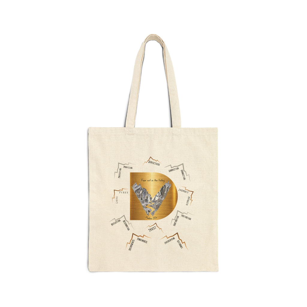 Canvas Tote Bag — Golden Heart Bird Design with Song Lyrics