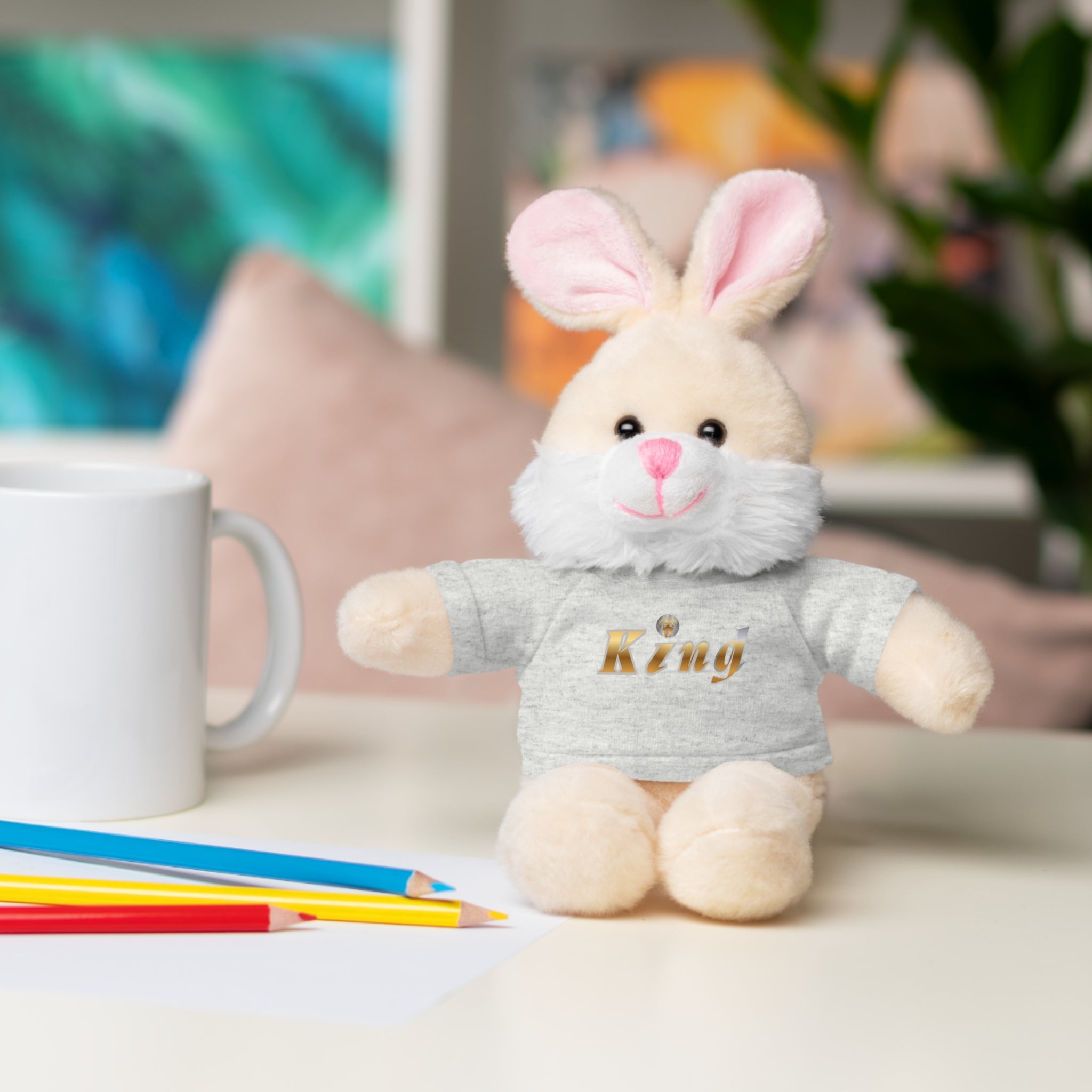 KindKing Teddy Bear with 'KindKing' Tee – Plush Stuffed Animal Gift