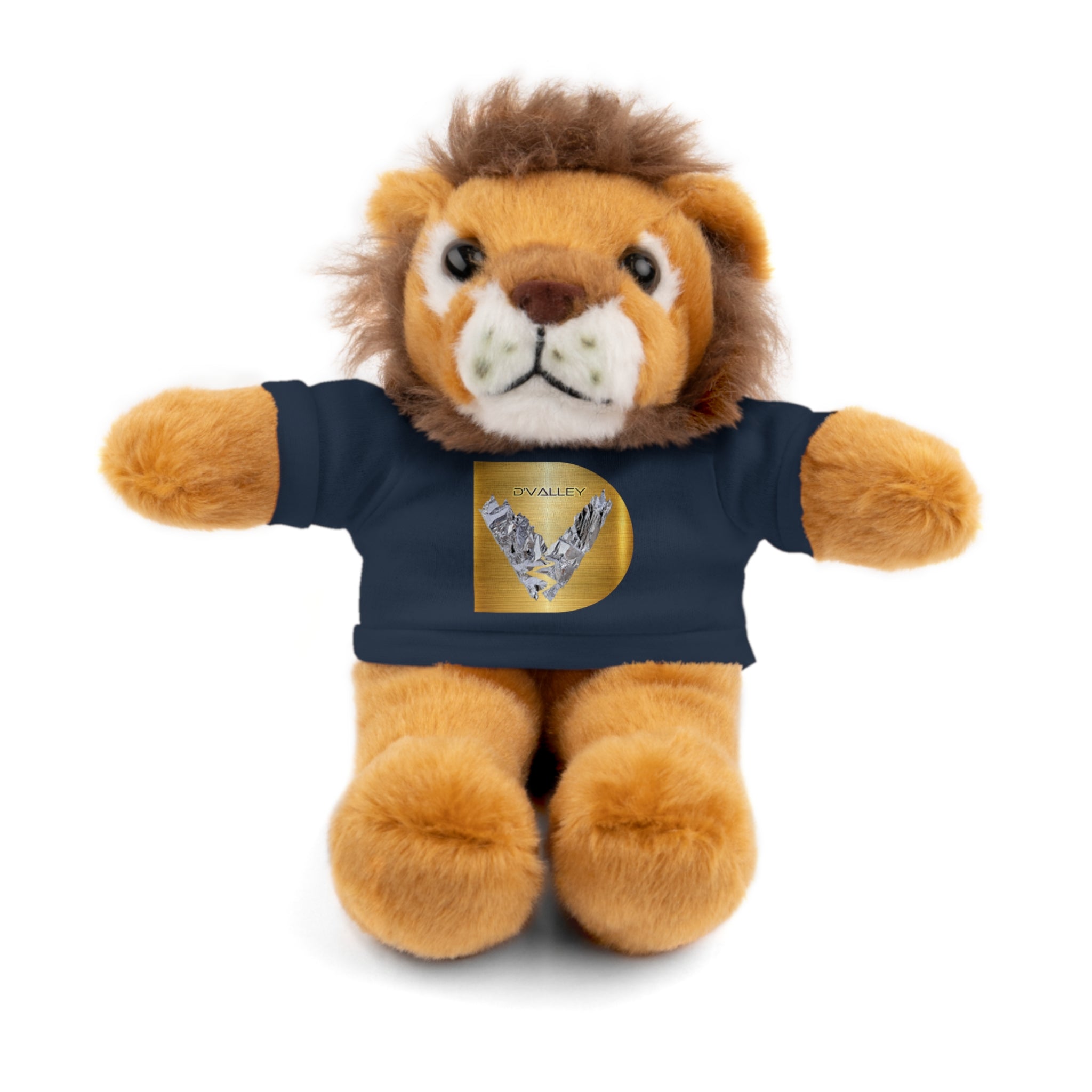 Teddy Bear with 'D'Valley' Gold Heart Tee — Cute Plush Gift for Kids & Loved Ones