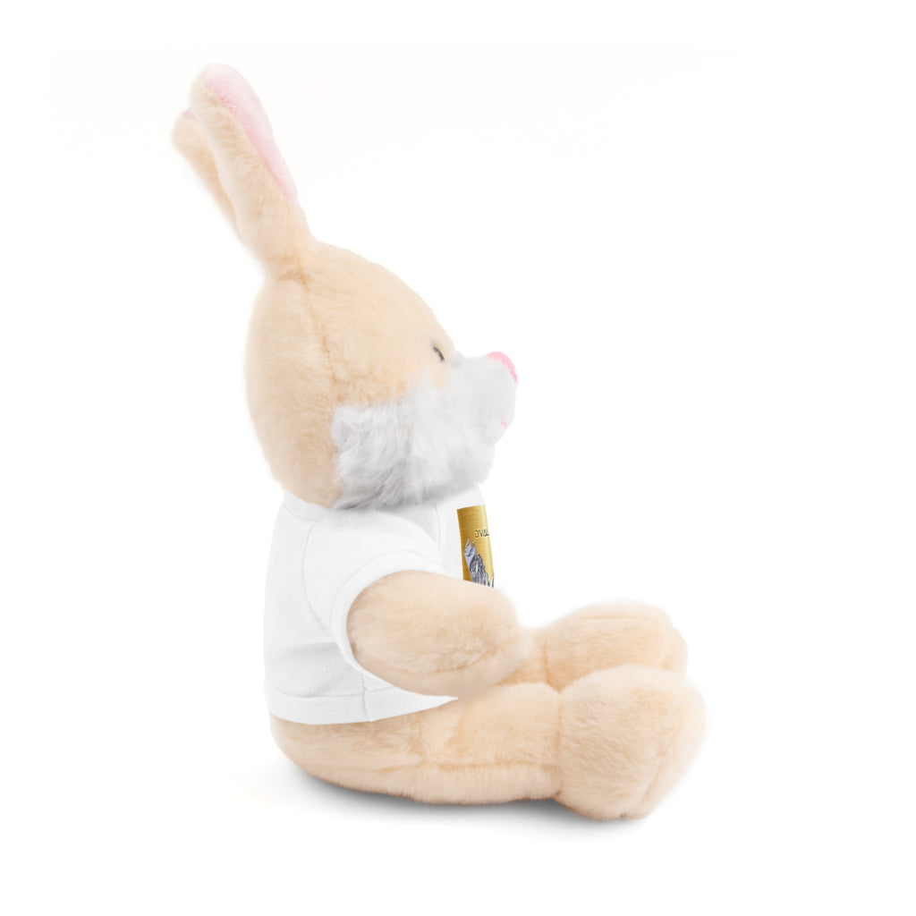 Teddy Bear with 'D'Valley' Gold Heart Tee — Cute Plush Gift for Kids & Loved Ones