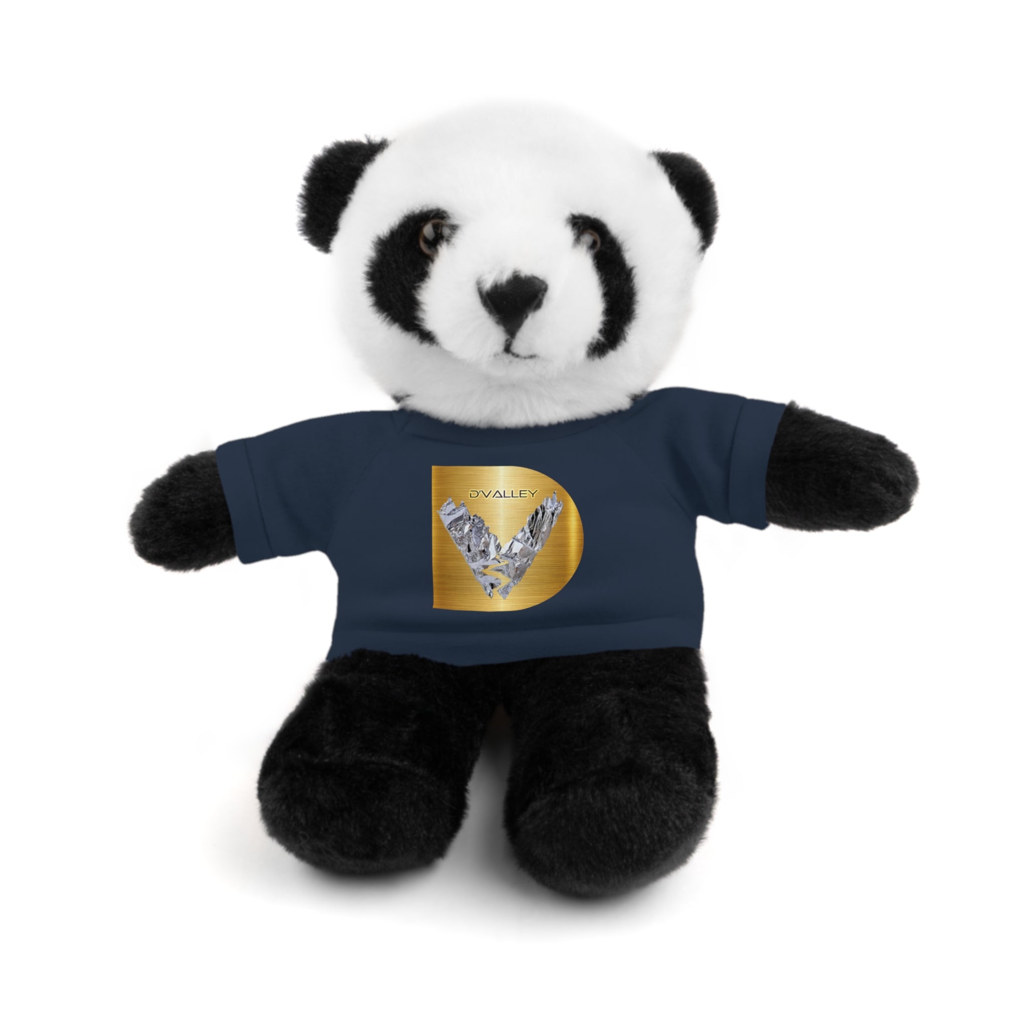 Teddy Bear with 'D'Valley' Gold Heart Tee — Cute Plush Gift for Kids & Loved Ones