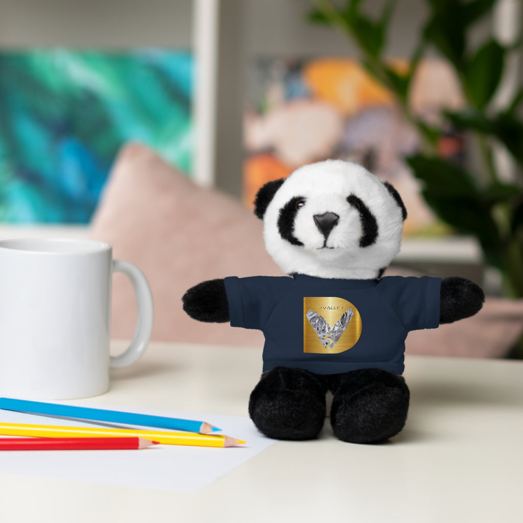 Teddy Bear with 'D'Valley' Gold Heart Tee — Cute Plush Gift for Kids & Loved Ones