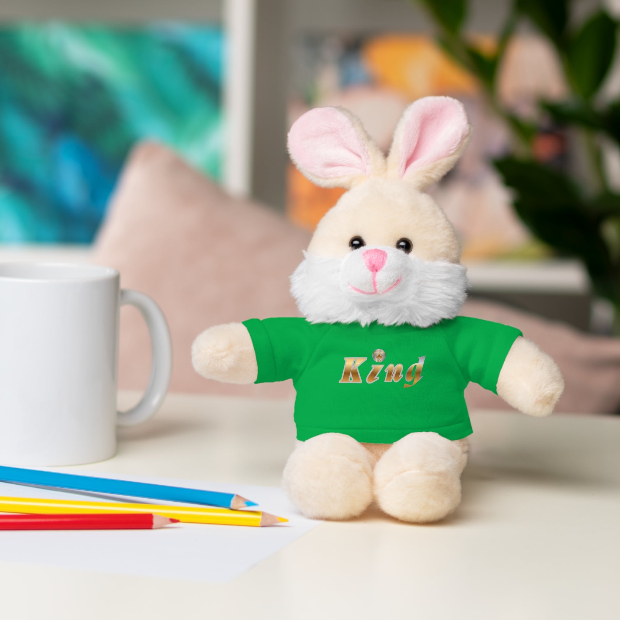 KindKing Teddy Bear with 'KindKing' Tee – Plush Stuffed Animal Gift