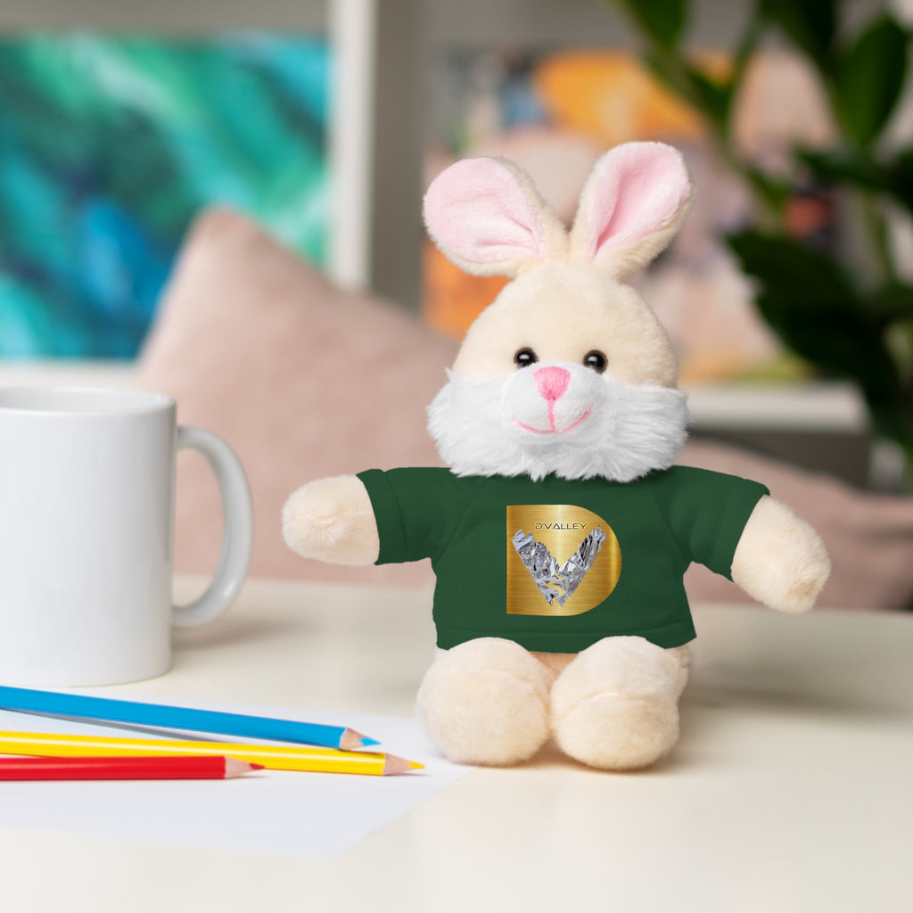 Teddy Bear with 'D'Valley' Gold Heart Tee — Cute Plush Gift for Kids & Loved Ones