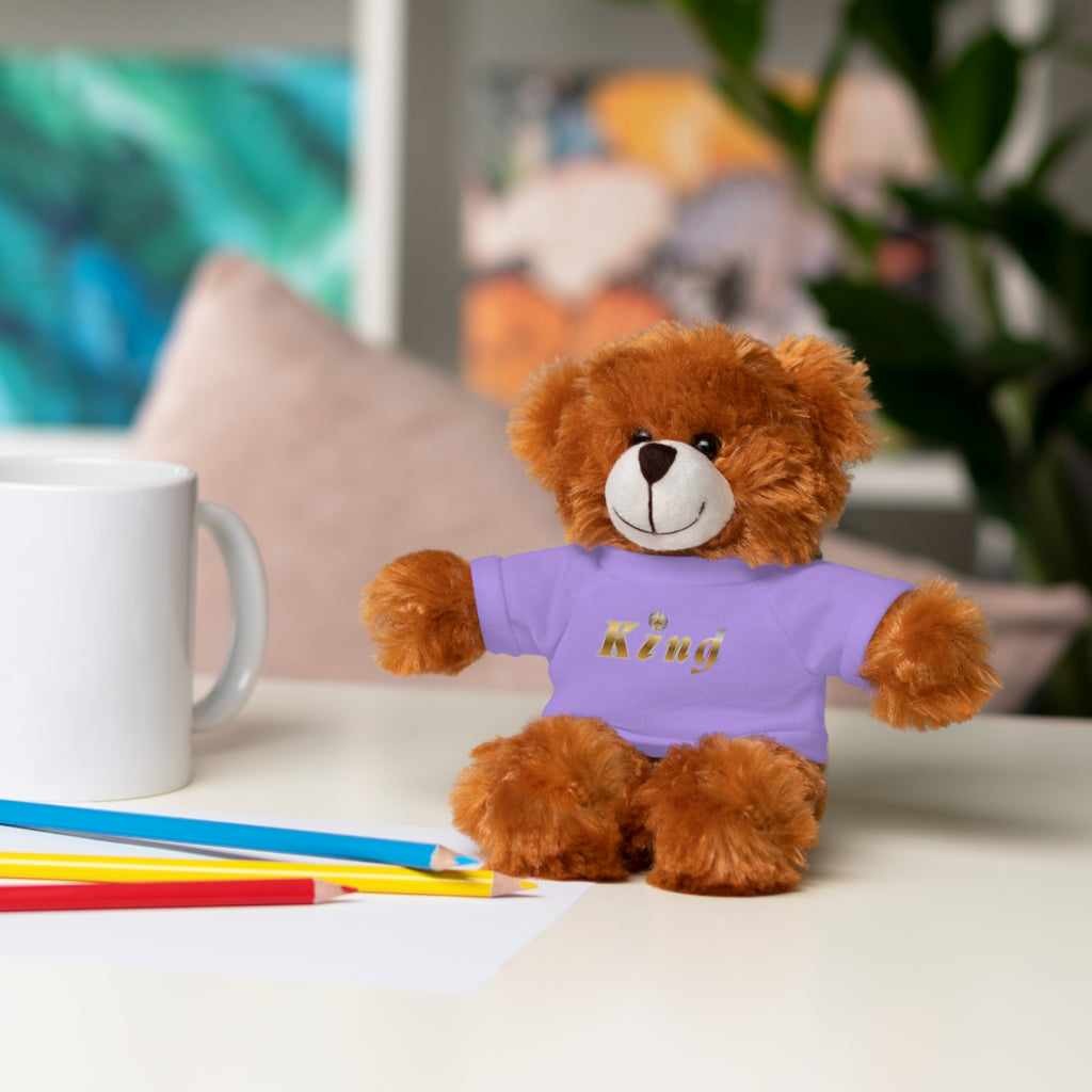 KindKing Teddy Bear with 'KindKing' Tee – Plush Stuffed Animal Gift