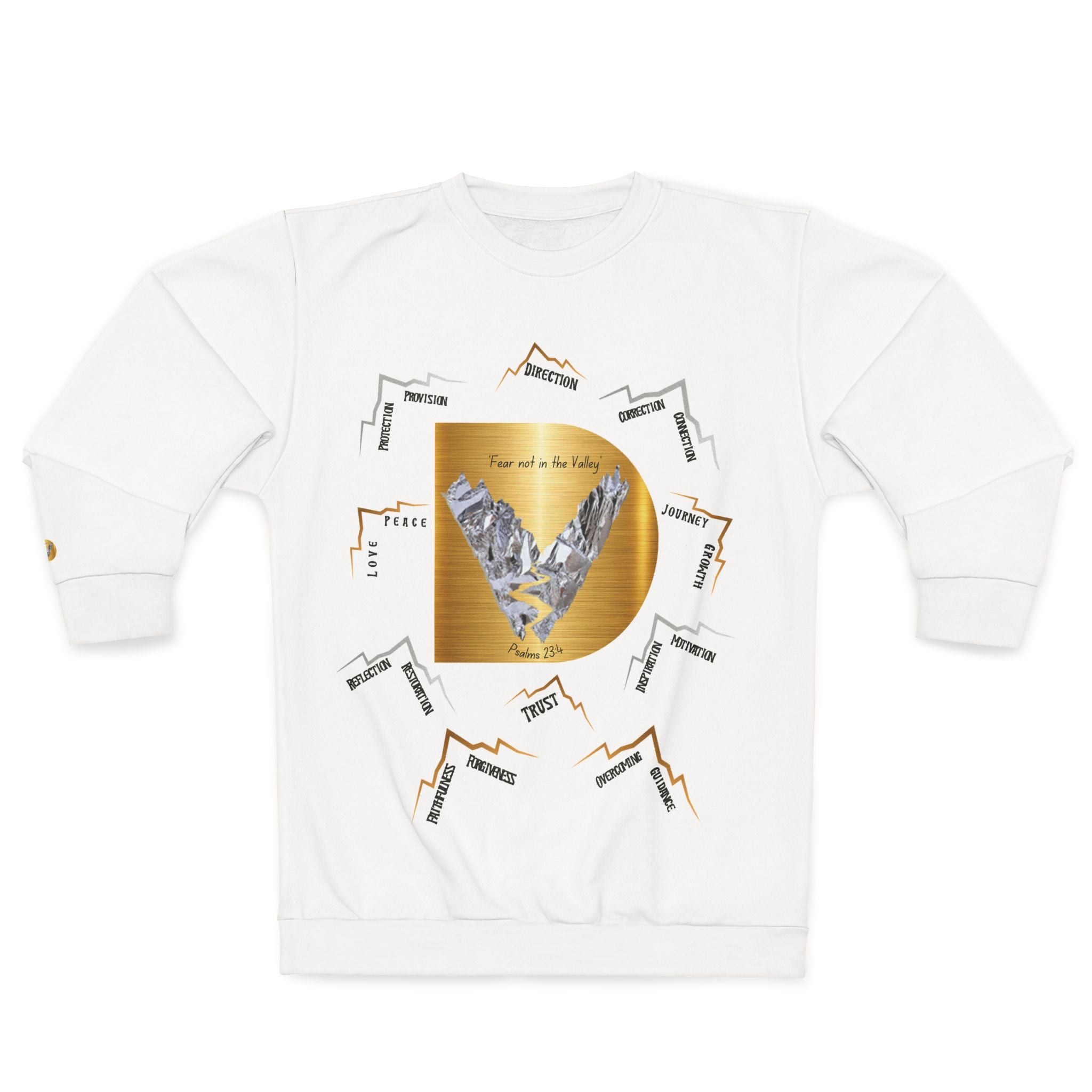 Fear Not Inspirational Sweatshirt – 'Rise Out of the Valley' Motivational Crewneck