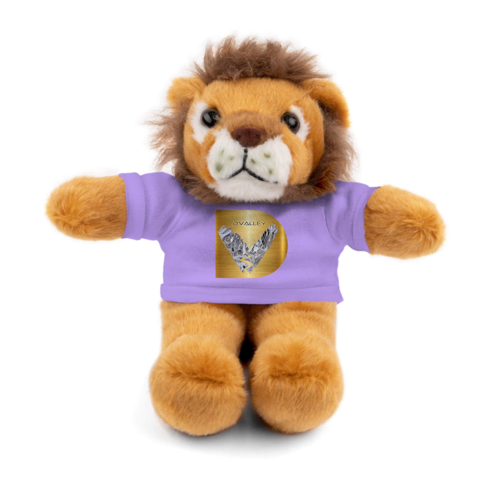 Teddy Bear with 'D'Valley' Gold Heart Tee — Cute Plush Gift for Kids & Loved Ones