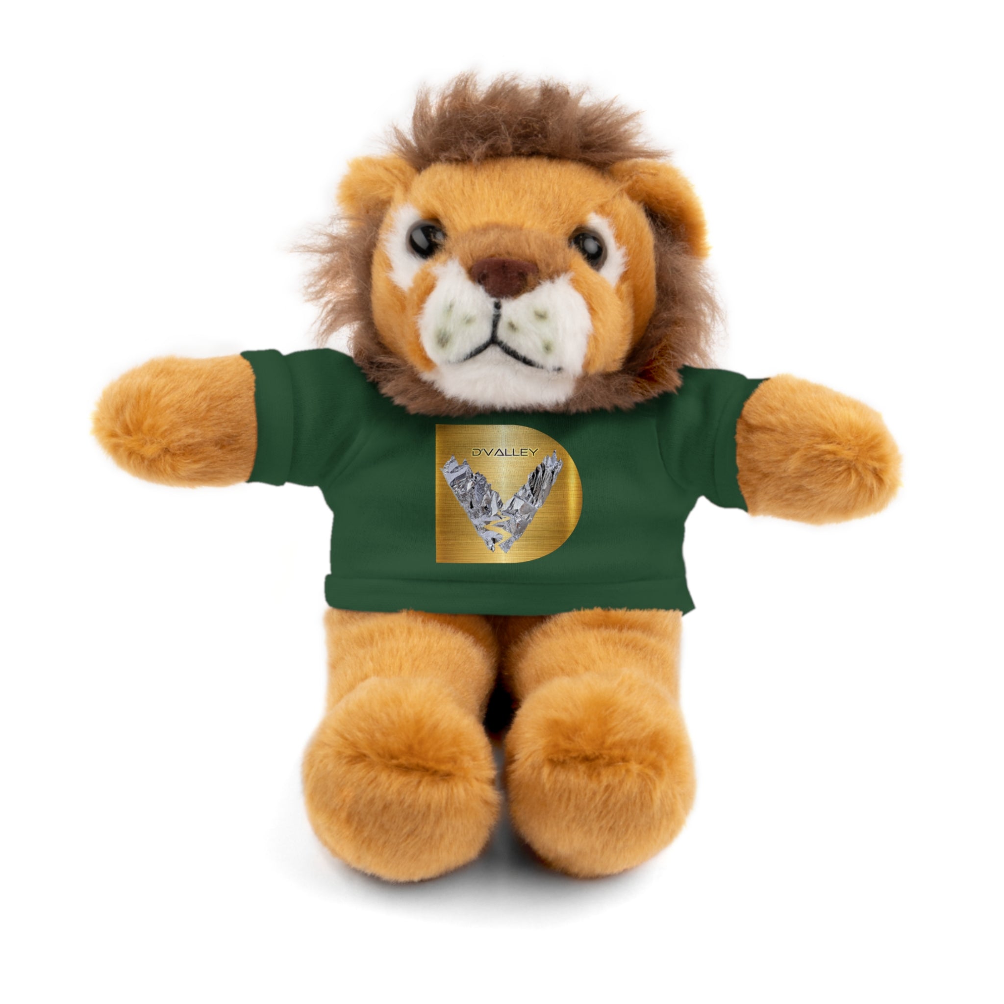Teddy Bear with 'D'Valley' Gold Heart Tee — Cute Plush Gift for Kids & Loved Ones