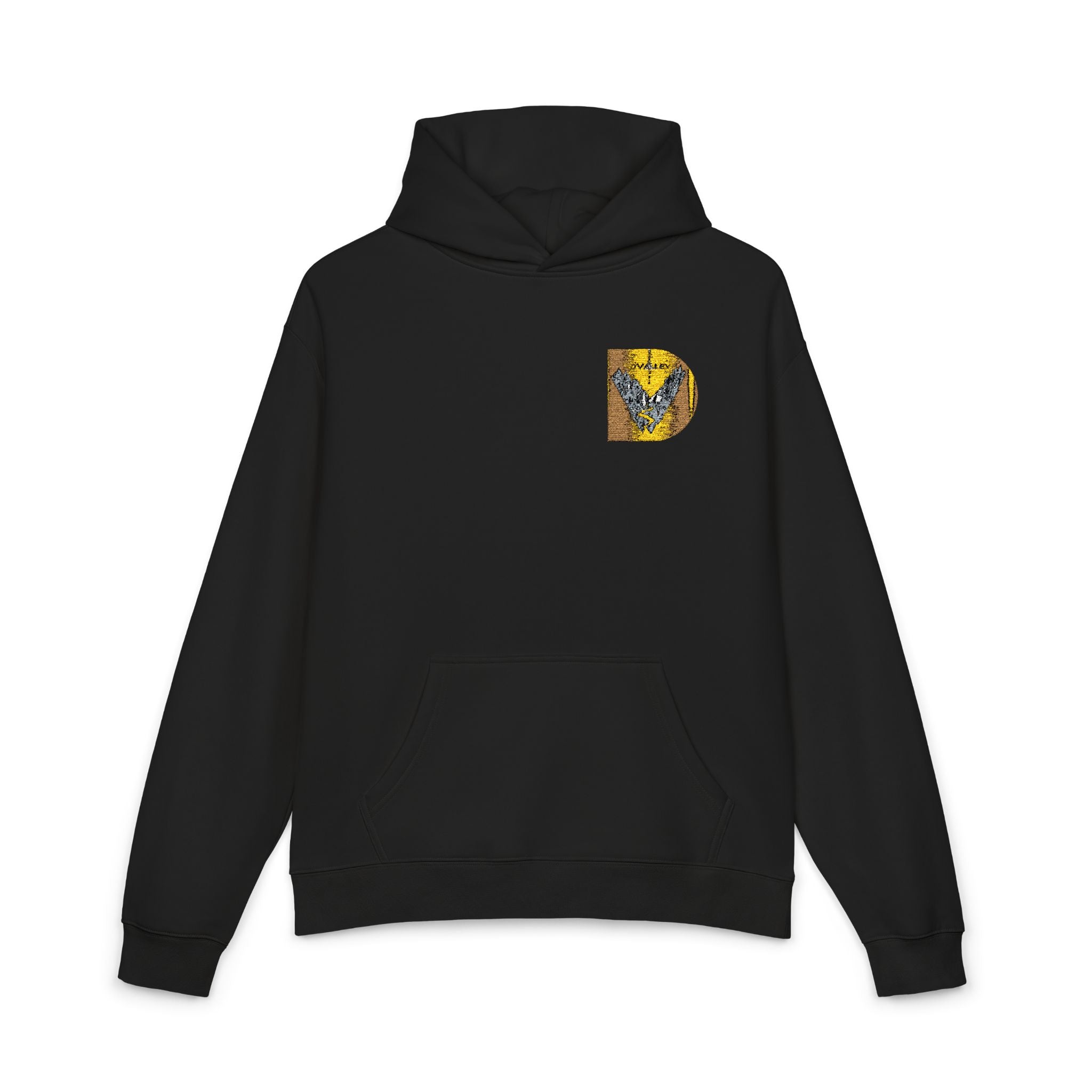 Gold Sequin D Initial Hoodie — Personalized Letter Pullover