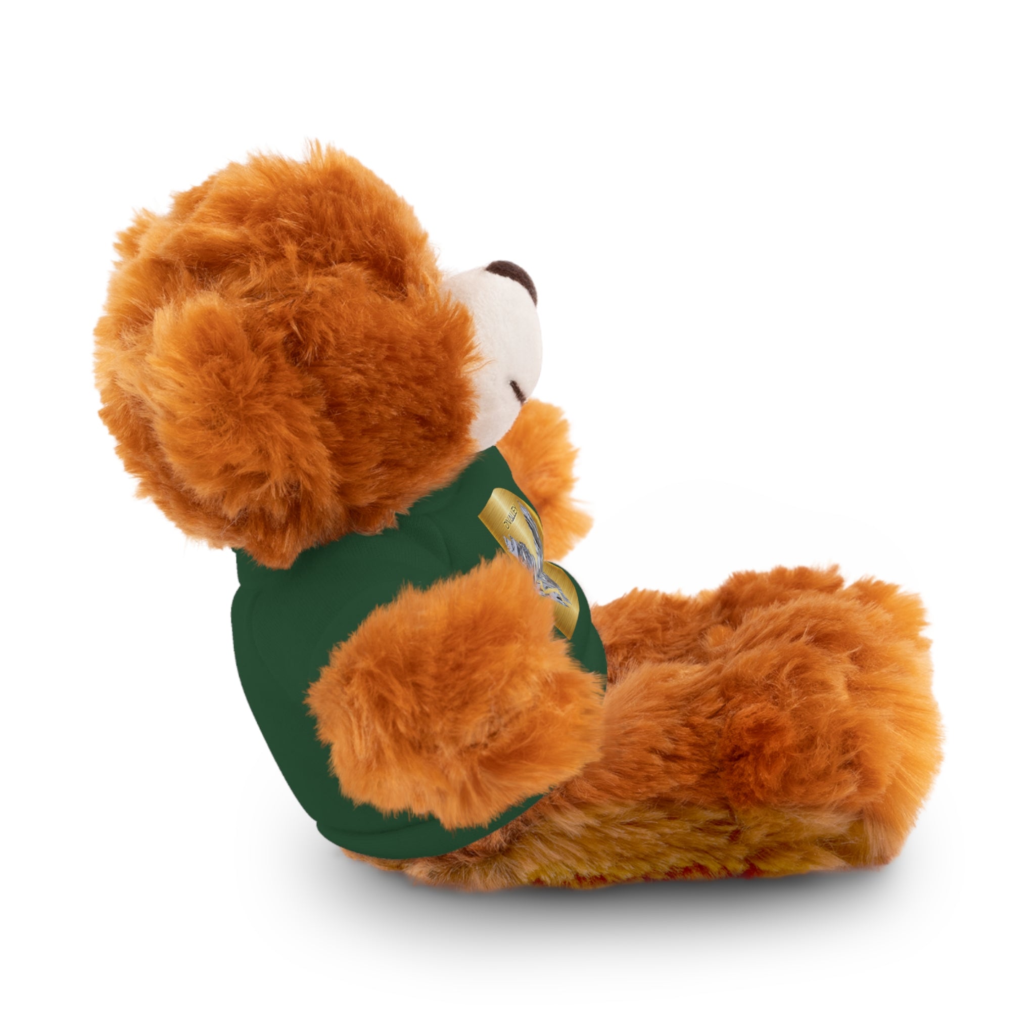 Teddy Bear with 'D'Valley' Gold Heart Tee — Cute Plush Gift for Kids & Loved Ones