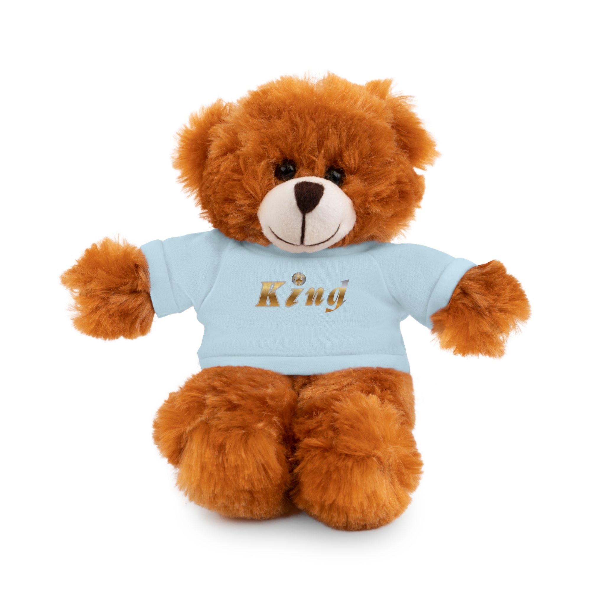 KindKing Teddy Bear with 'KindKing' Tee – Plush Stuffed Animal Gift