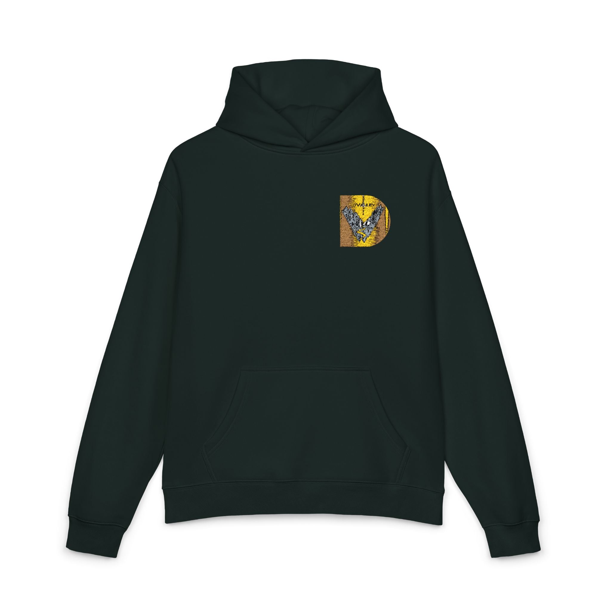 Gold Sequin D Initial Hoodie — Personalized Letter Pullover