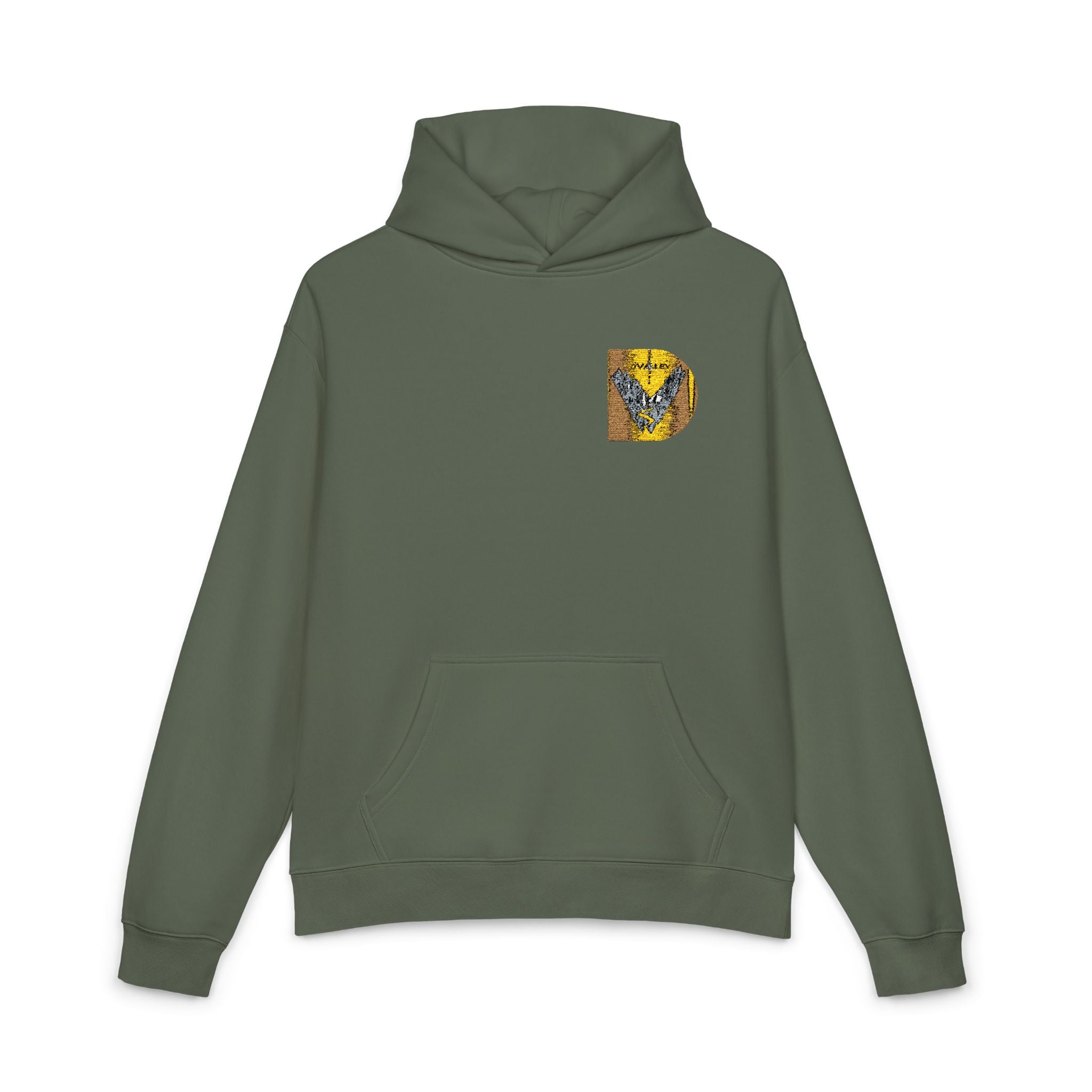 Gold Sequin D Initial Hoodie — Personalized Letter Pullover