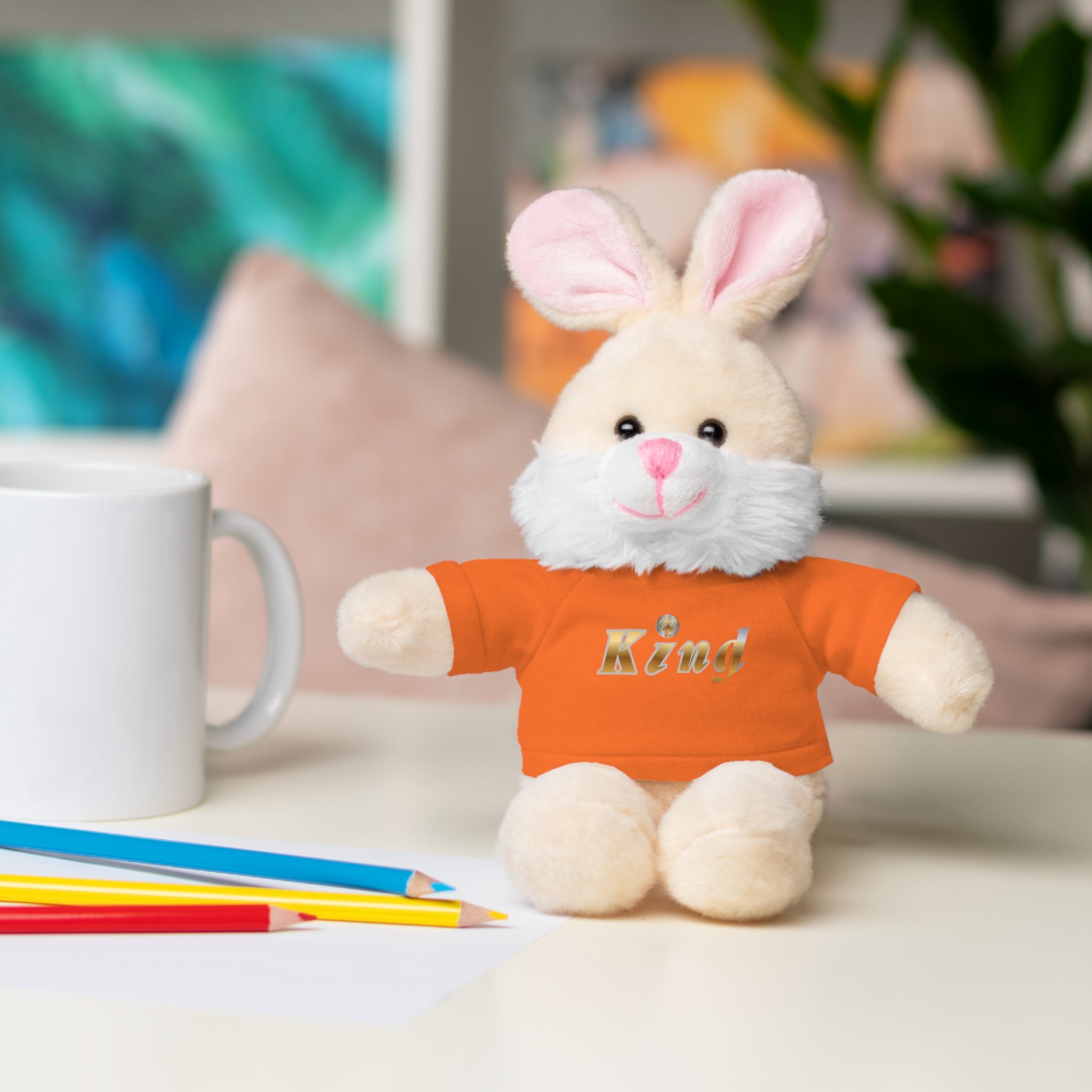 KindKing Teddy Bear with 'KindKing' Tee – Plush Stuffed Animal Gift