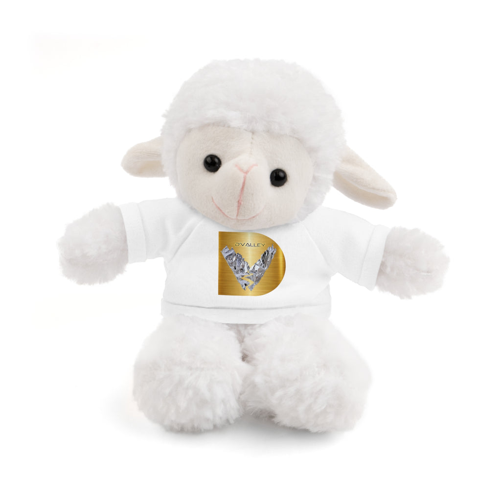Teddy Bear with 'D'Valley' Gold Heart Tee — Cute Plush Gift for Kids & Loved Ones