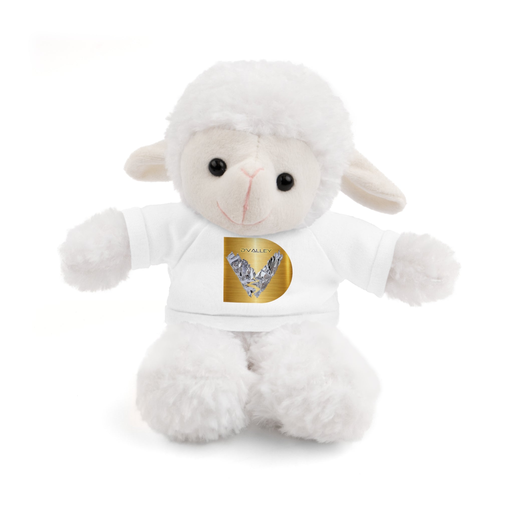 Teddy Bear with 'D'Valley' Gold Heart Tee — Cute Plush Gift for Kids & Loved Ones