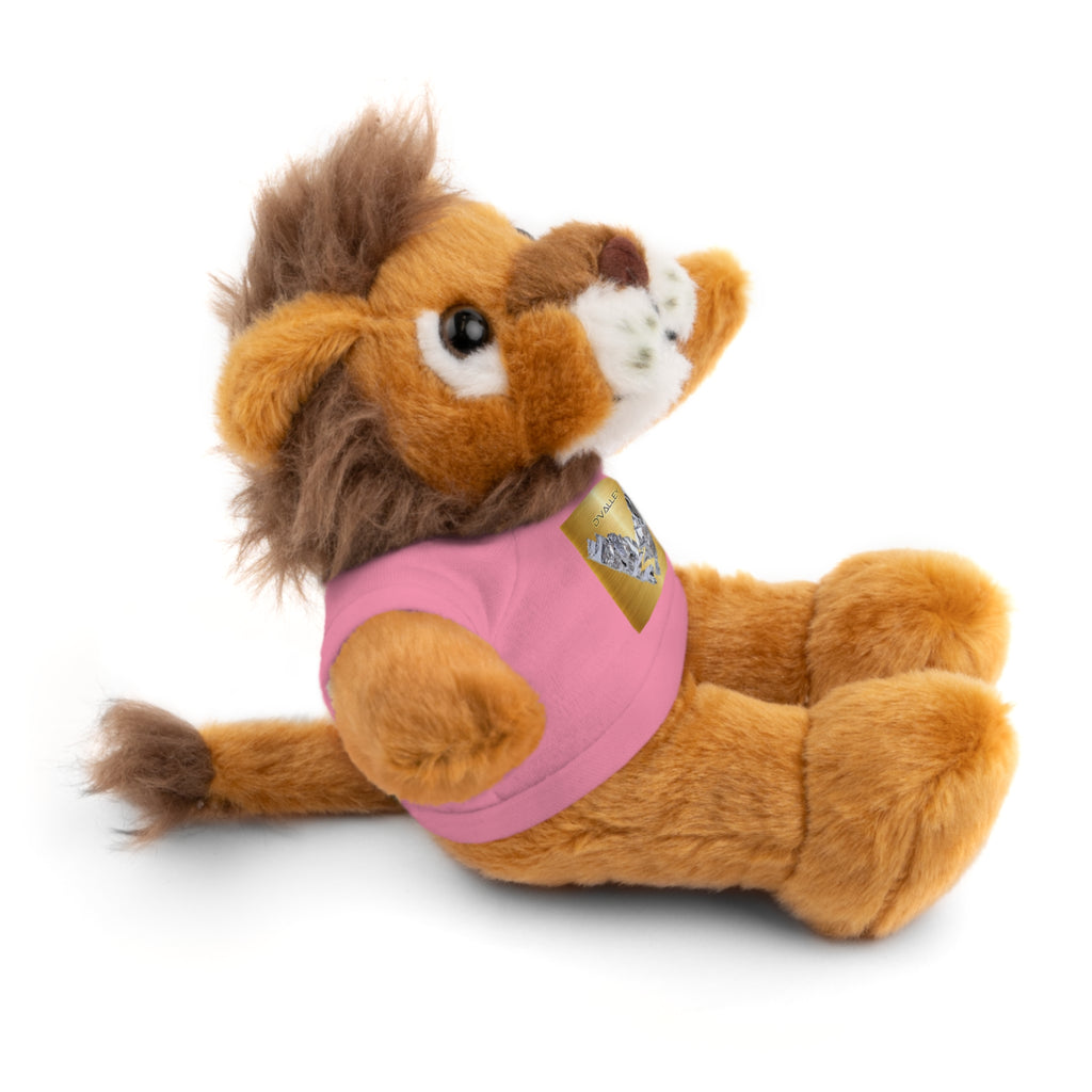 Teddy Bear with 'D'Valley' Gold Heart Tee — Cute Plush Gift for Kids & Loved Ones