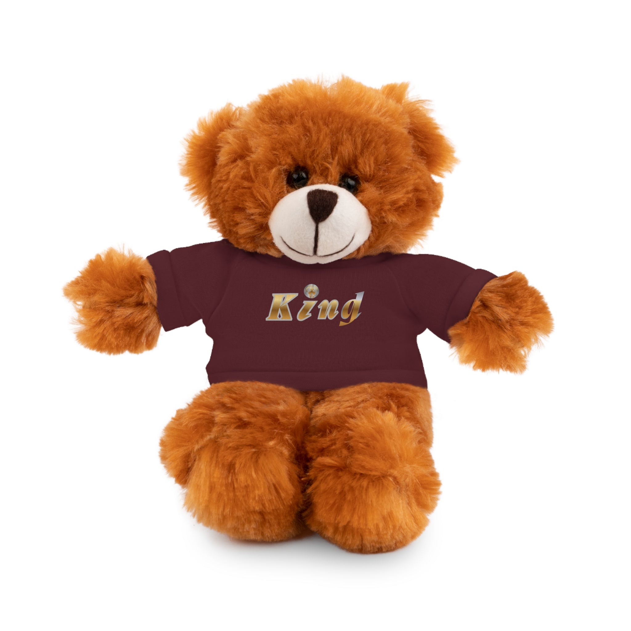 KindKing Teddy Bear with 'KindKing' Tee – Plush Stuffed Animal Gift