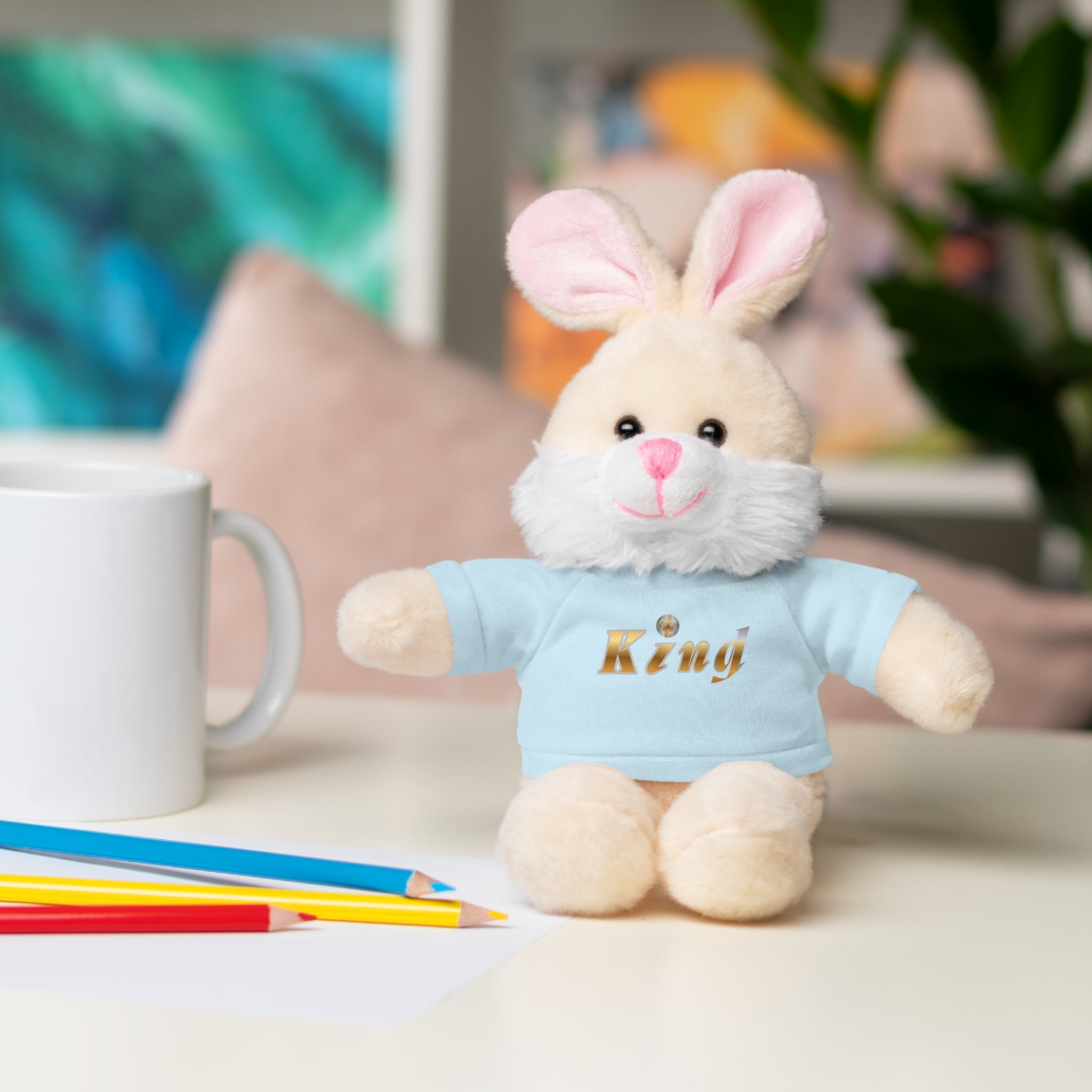 KindKing Teddy Bear with 'KindKing' Tee – Plush Stuffed Animal Gift