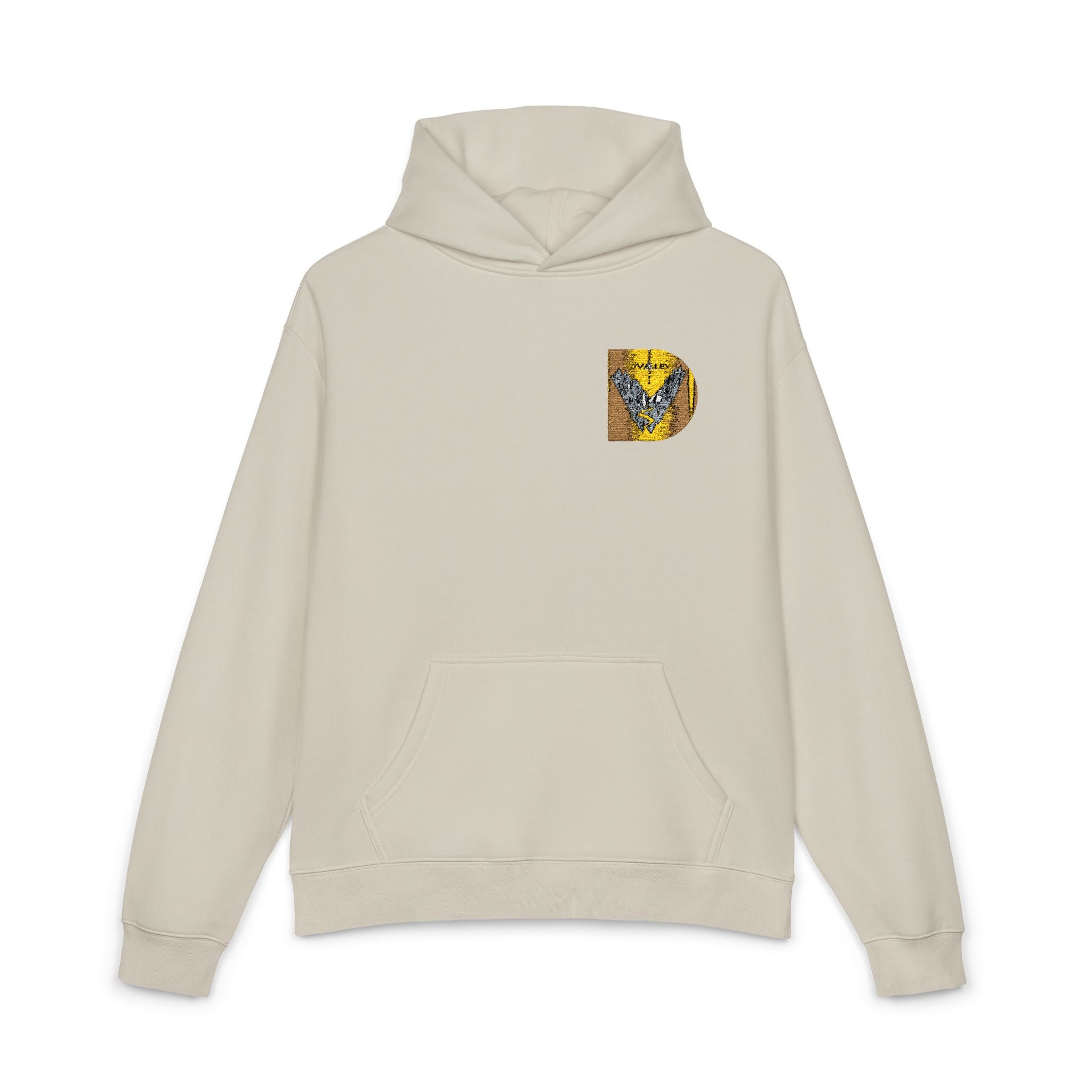 Gold Sequin D Initial Hoodie — Personalized Letter Pullover