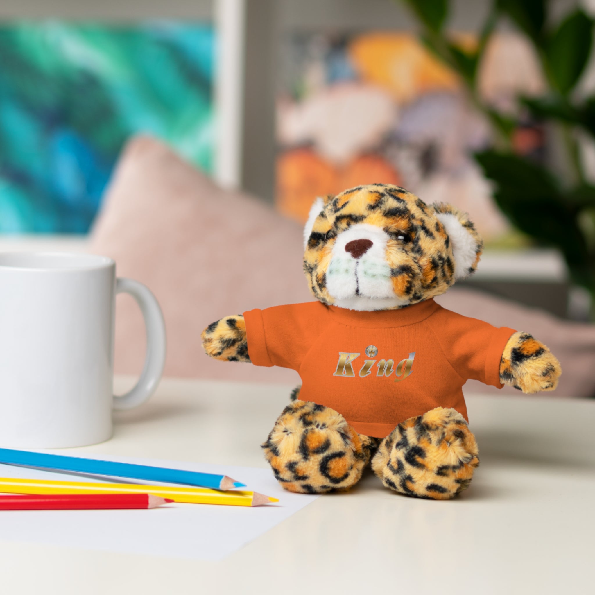 KindKing Teddy Bear with 'KindKing' Tee – Plush Stuffed Animal Gift