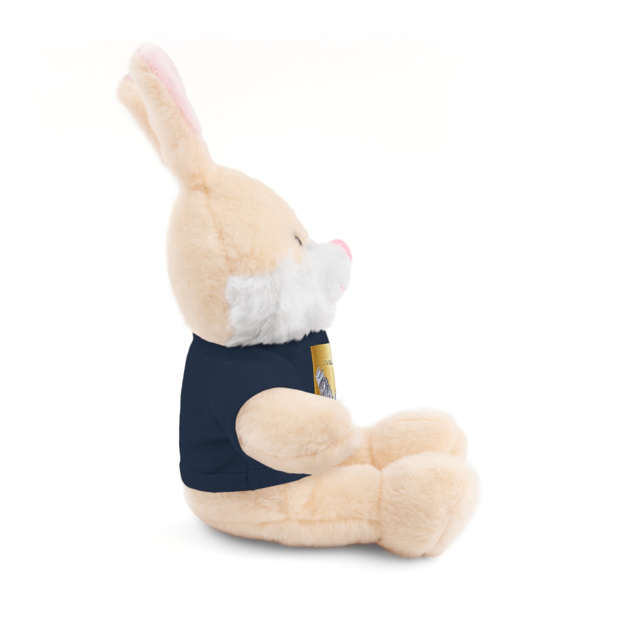 Teddy Bear with 'D'Valley' Gold Heart Tee — Cute Plush Gift for Kids & Loved Ones
