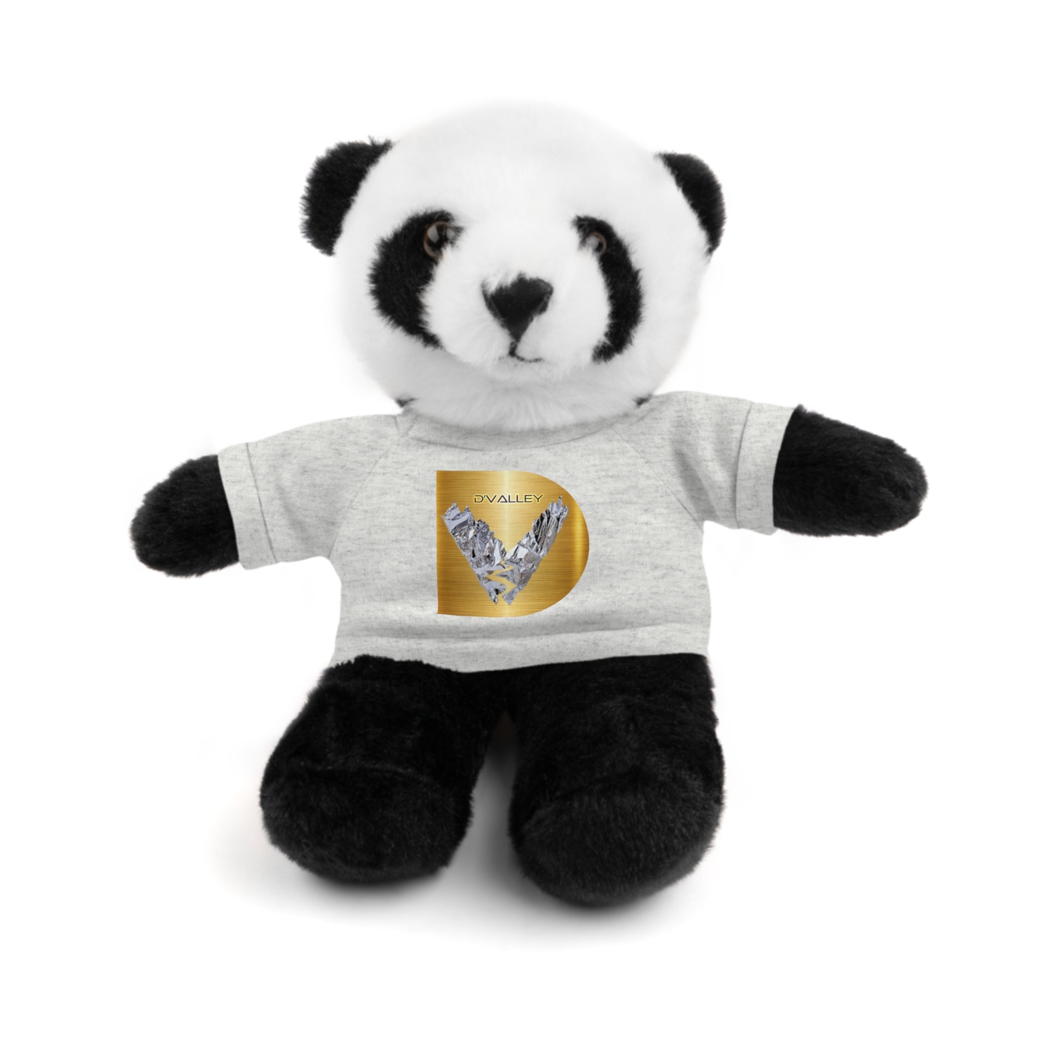 Teddy Bear with 'D'Valley' Gold Heart Tee — Cute Plush Gift for Kids & Loved Ones