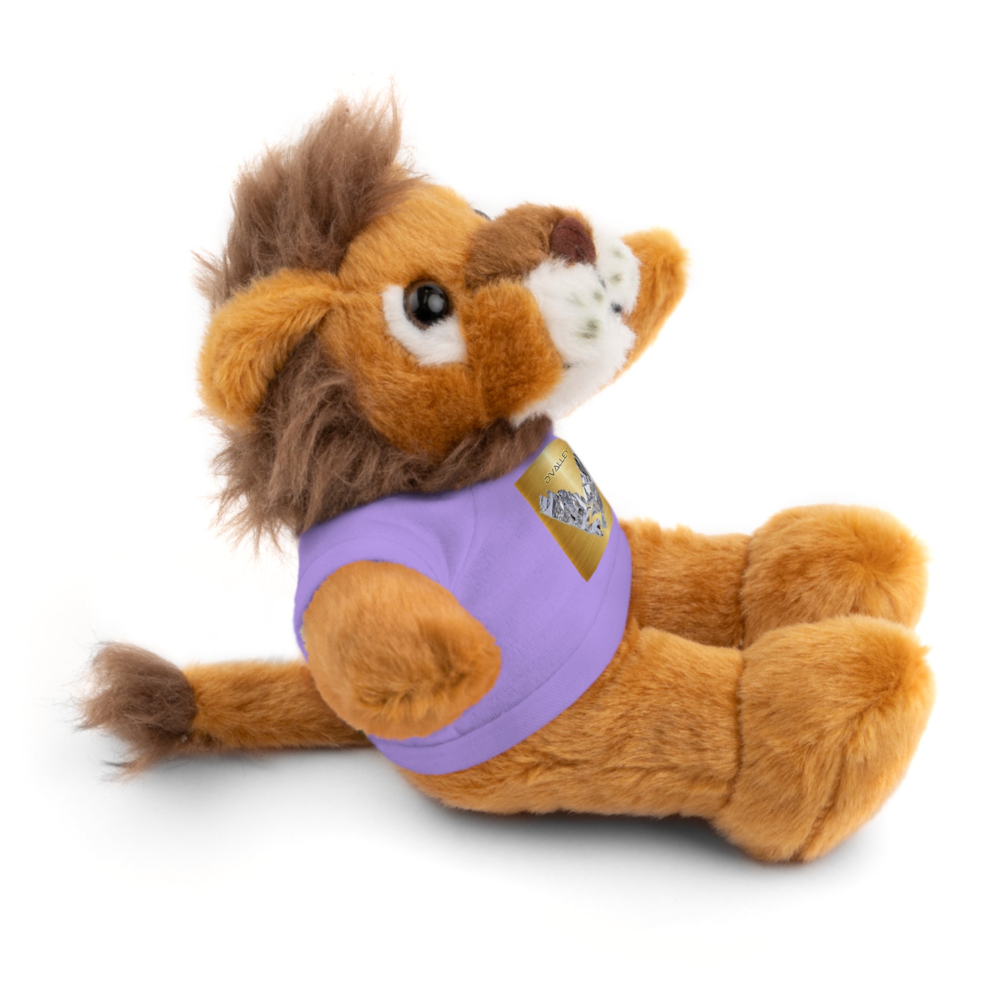 Teddy Bear with 'D'Valley' Gold Heart Tee — Cute Plush Gift for Kids & Loved Ones