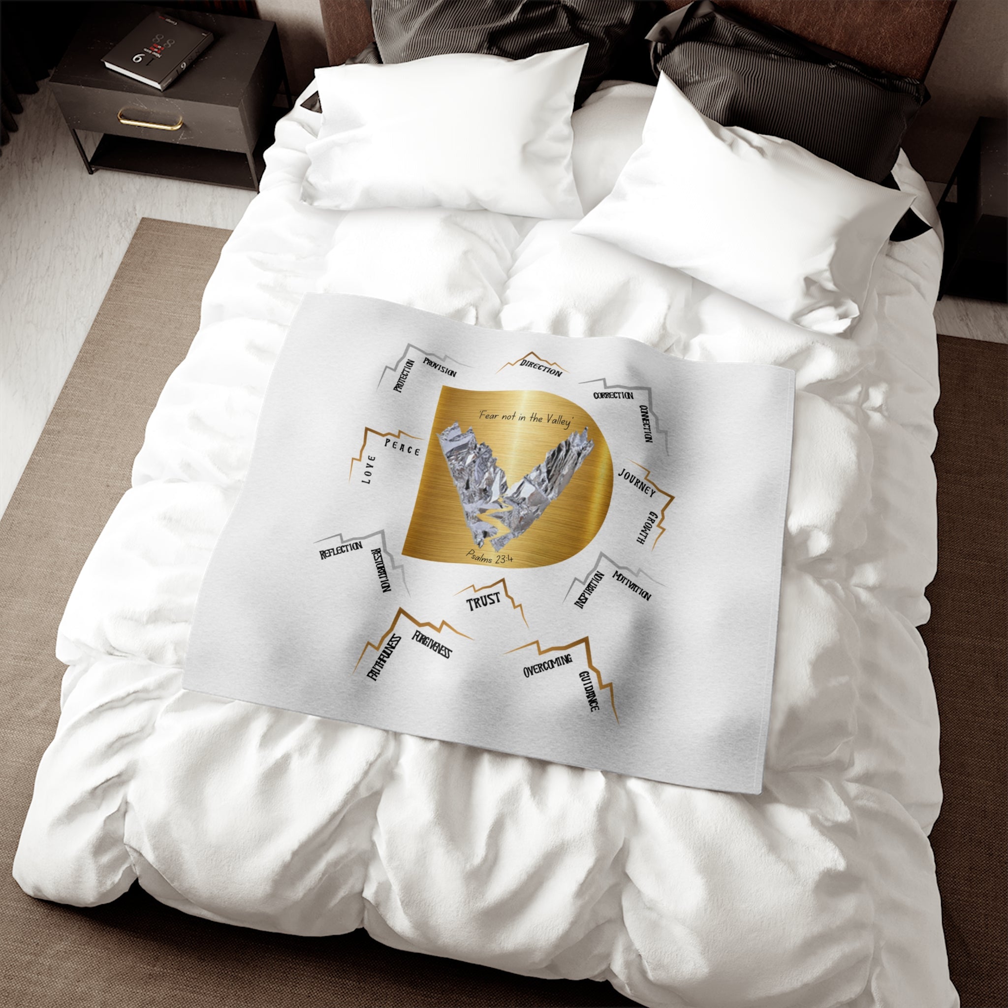 Inspirational Valley Monogram Sweatshirt Blanket
