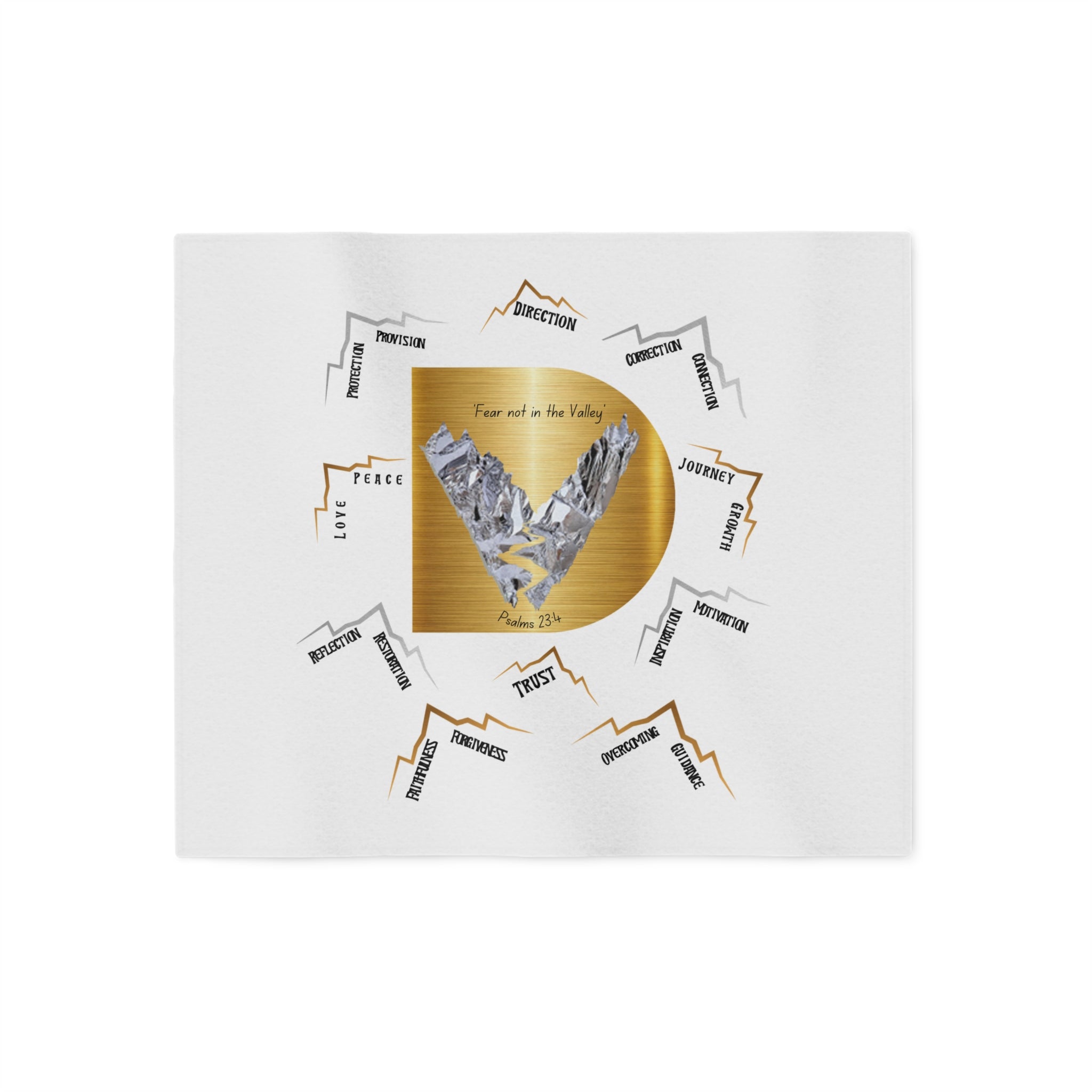 Inspirational Valley Monogram Sweatshirt Blanket