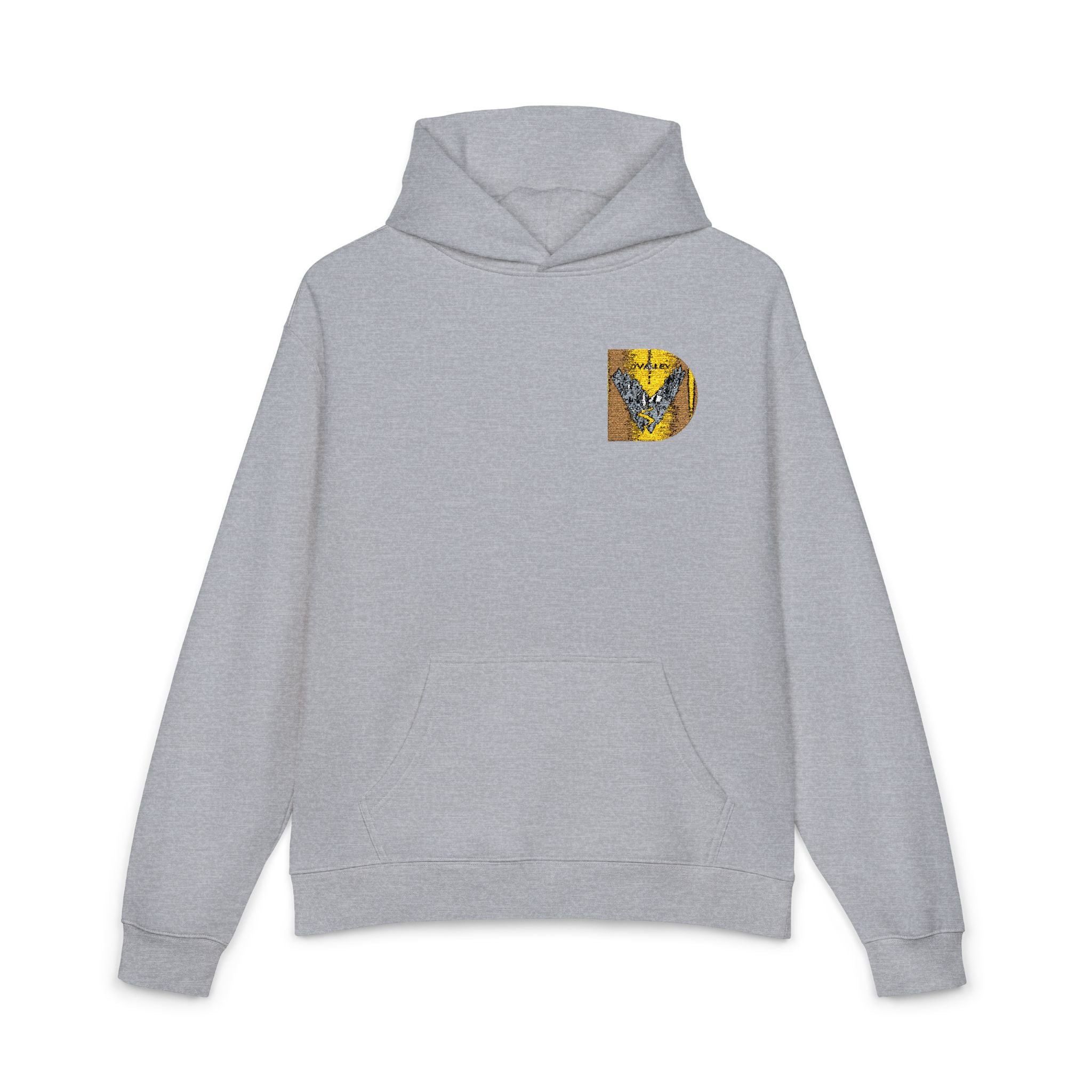 Gold Sequin D Initial Hoodie — Personalized Letter Pullover