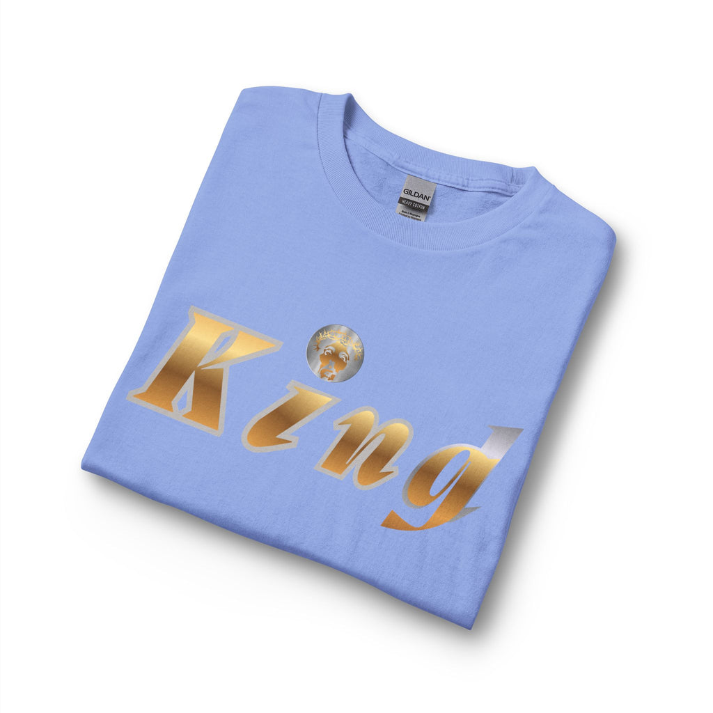 KindKing Metallic Script Long Sleeve Tee — Gold Lettering "KindKing" Chest with KindKing Back Logo