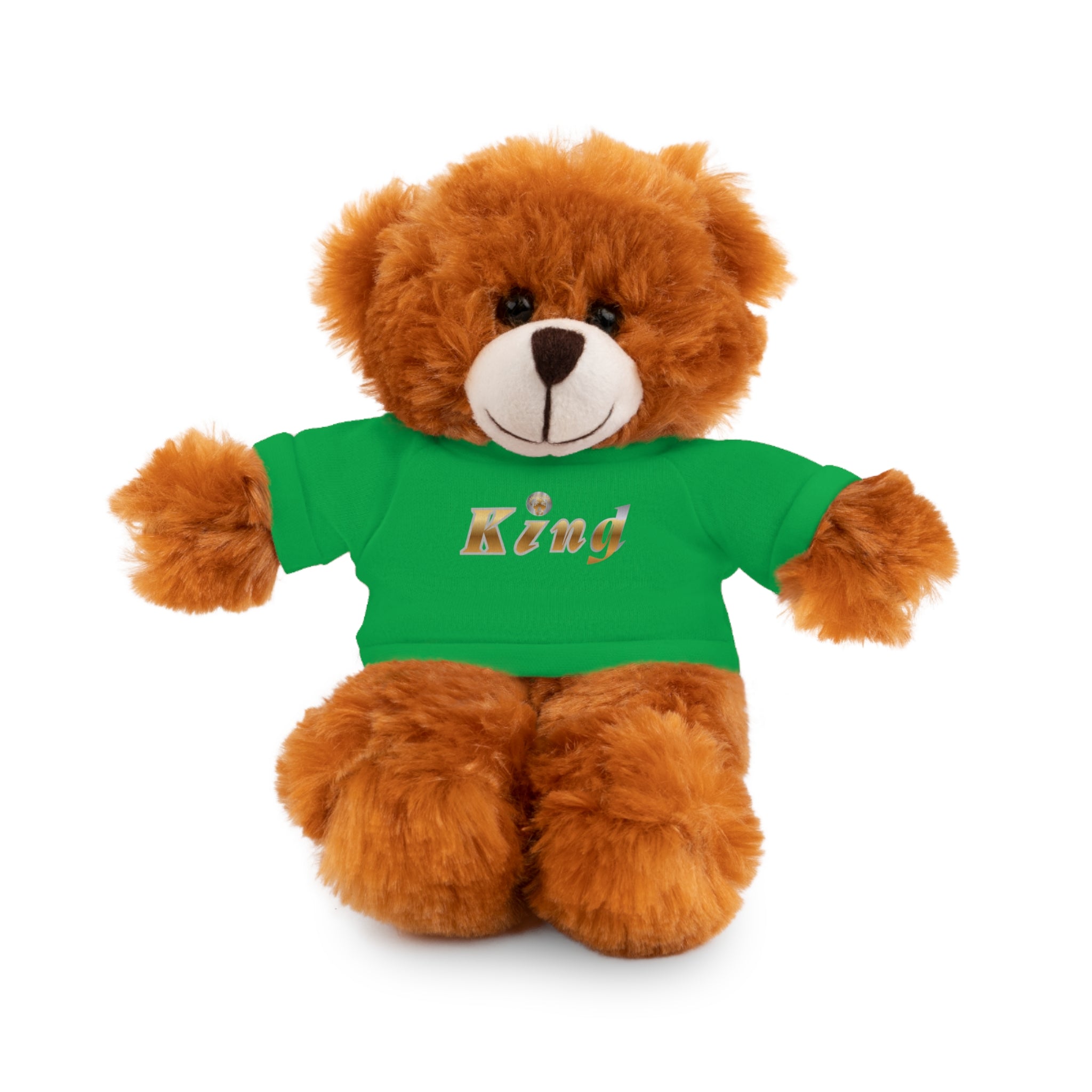 KindKing Teddy Bear with 'KindKing' Tee – Plush Stuffed Animal Gift