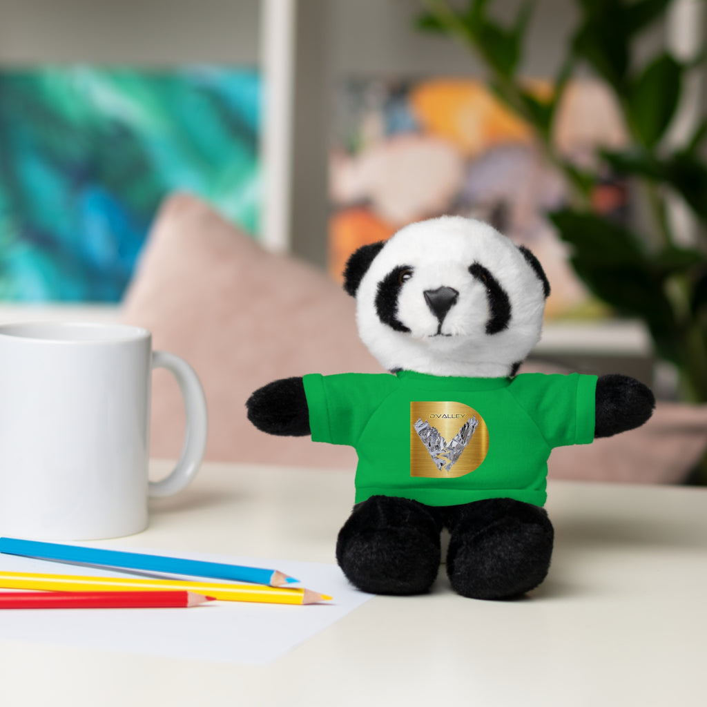 Teddy Bear with 'D'Valley' Gold Heart Tee — Cute Plush Gift for Kids & Loved Ones