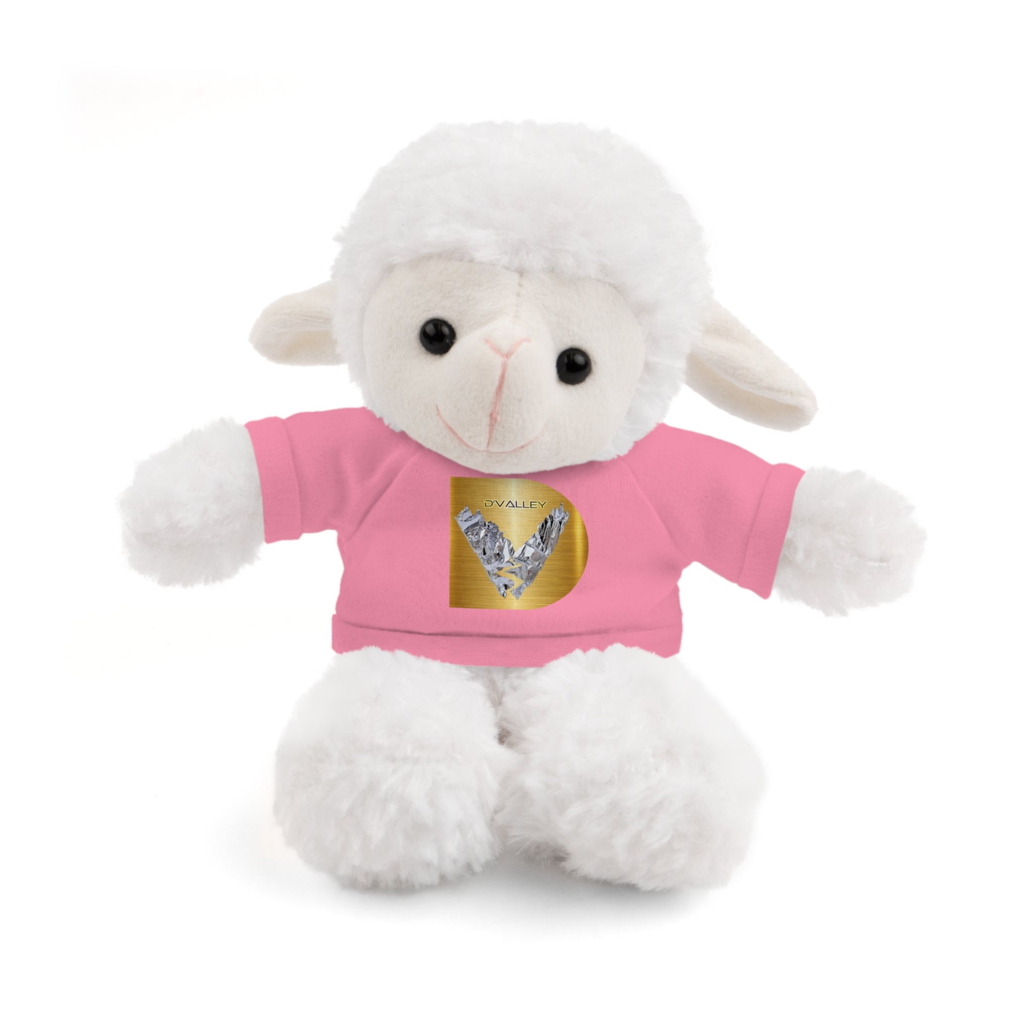 Teddy Bear with 'D'Valley' Gold Heart Tee — Cute Plush Gift for Kids & Loved Ones