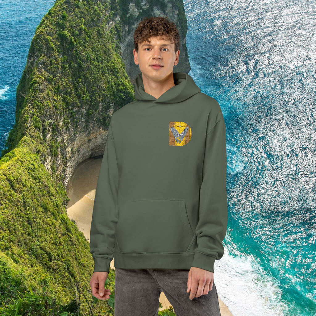 Gold Sequin D Initial Hoodie — Personalized Letter Pullover