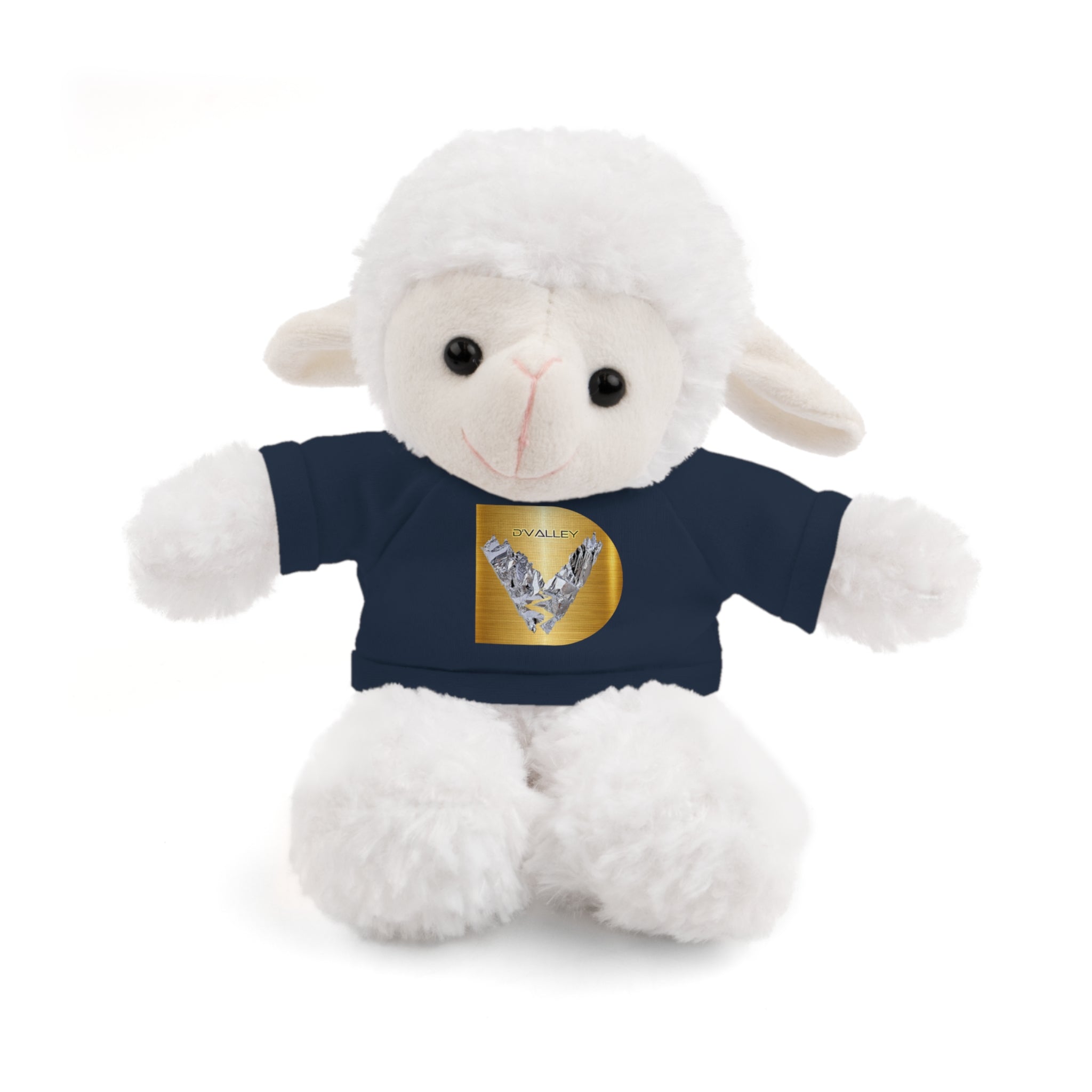 Teddy Bear with 'D'Valley' Gold Heart Tee — Cute Plush Gift for Kids & Loved Ones