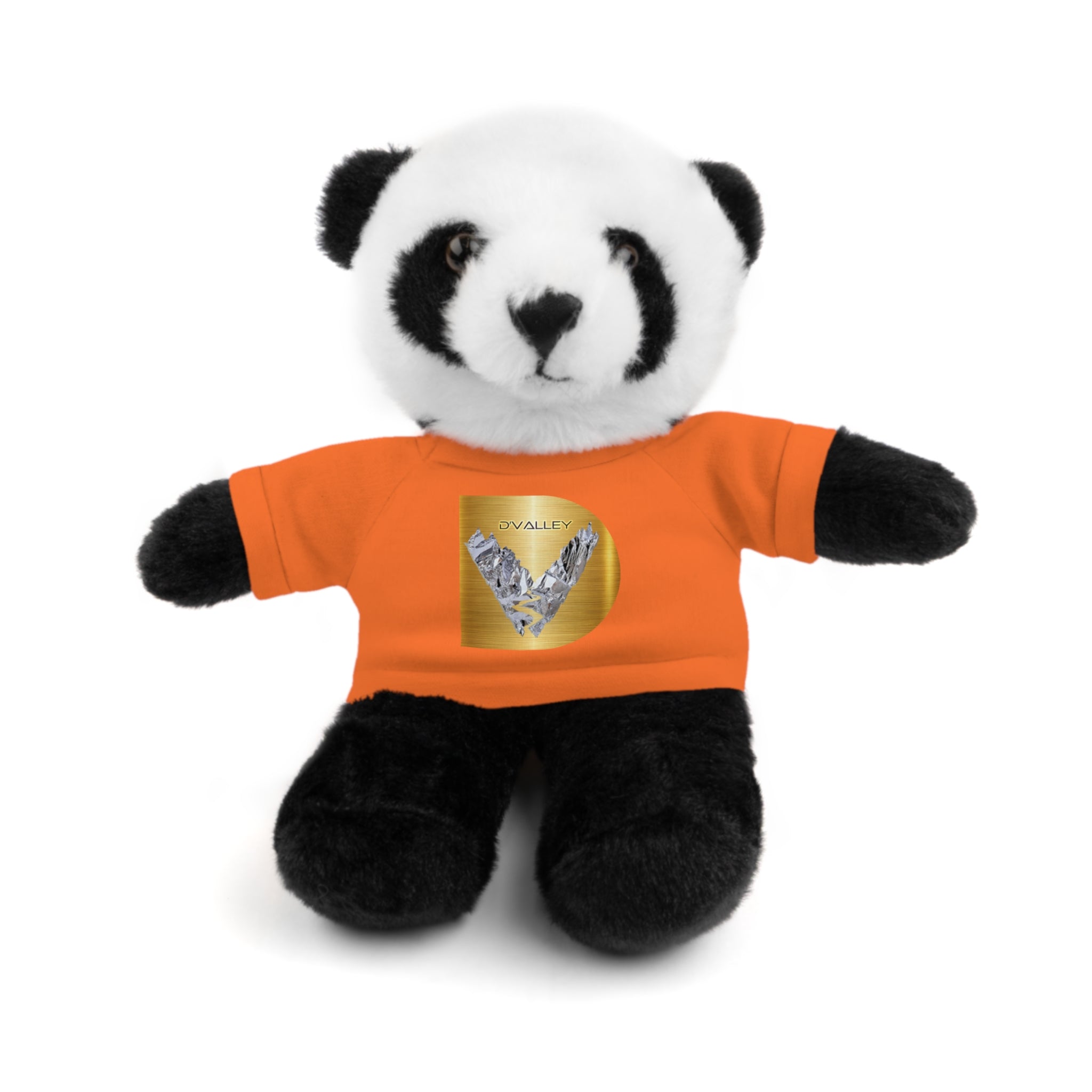 Teddy Bear with 'D'Valley' Gold Heart Tee — Cute Plush Gift for Kids & Loved Ones