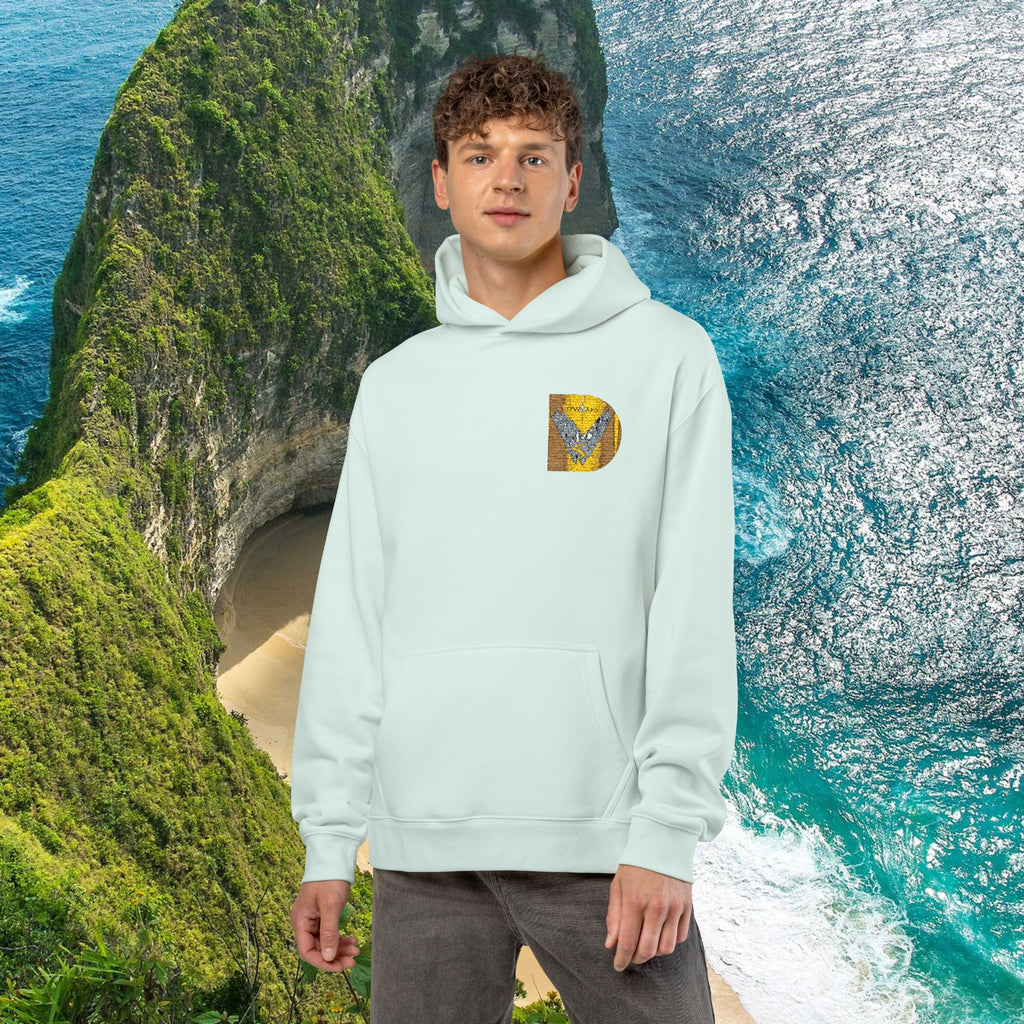 Gold Sequin D Initial Hoodie — Personalized Letter Pullover