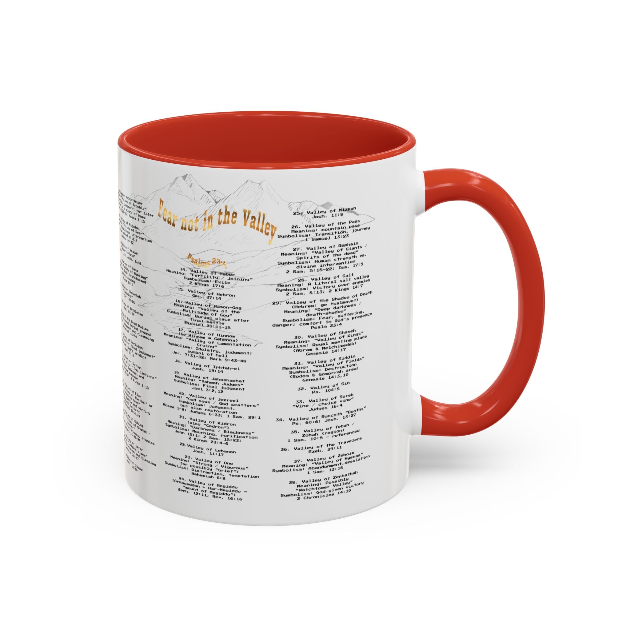 Coffee Mug — "Down in the Valley" Lyrics Accent Mug (11/15oz)