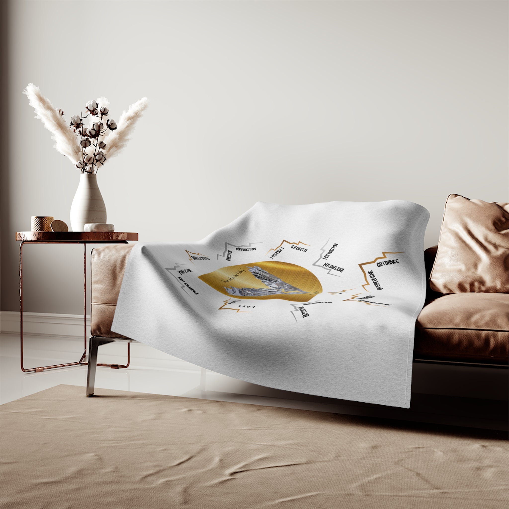 Inspirational Valley Monogram Sweatshirt Blanket
