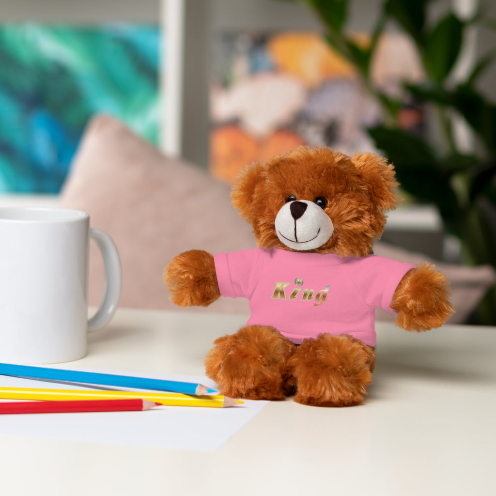 KindKing Teddy Bear with 'KindKing' Tee – Plush Stuffed Animal Gift
