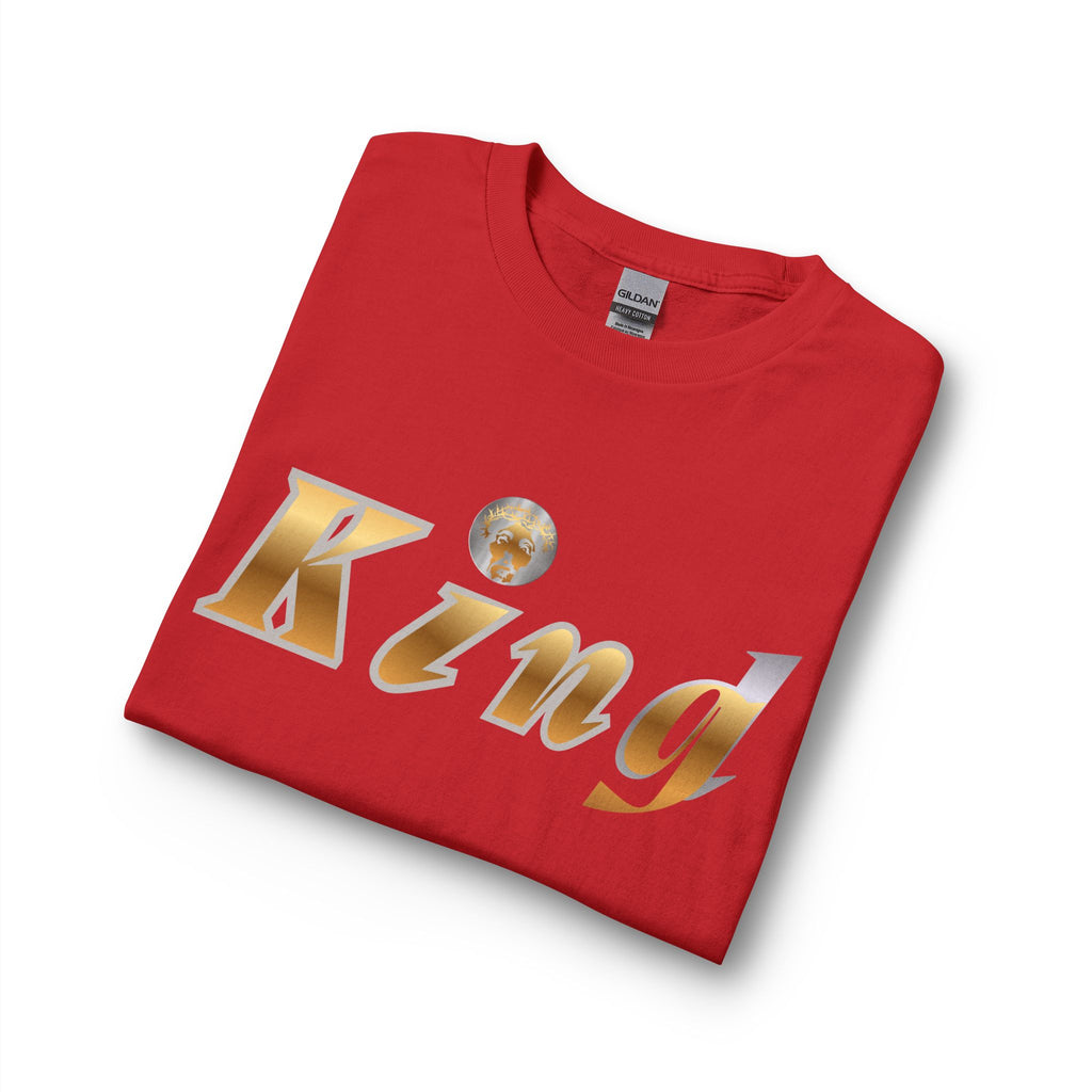 KindKing Metallic Script Long Sleeve Tee — Gold Lettering "KindKing" Chest with KindKing Back Logo