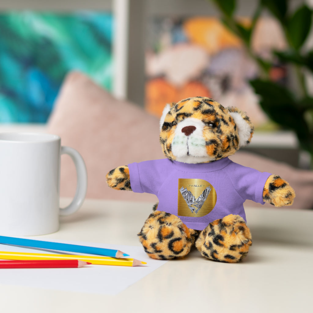 Teddy Bear with 'D'Valley' Gold Heart Tee — Cute Plush Gift for Kids & Loved Ones